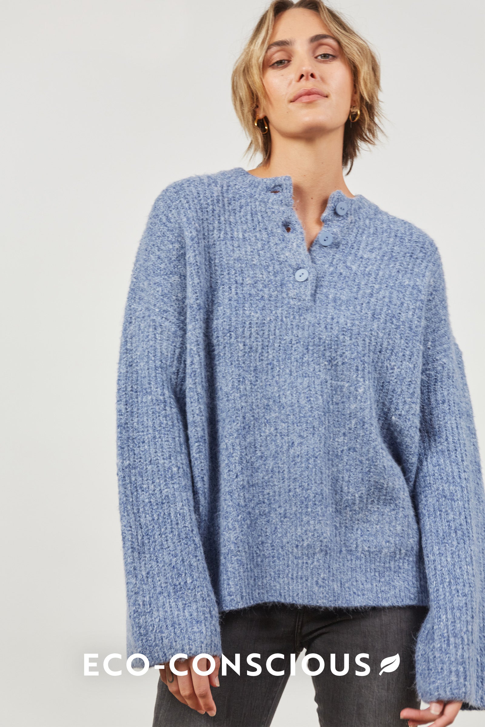 Avenue Button Jumper - Nevada - Isle of Mine Clothing - Jumper