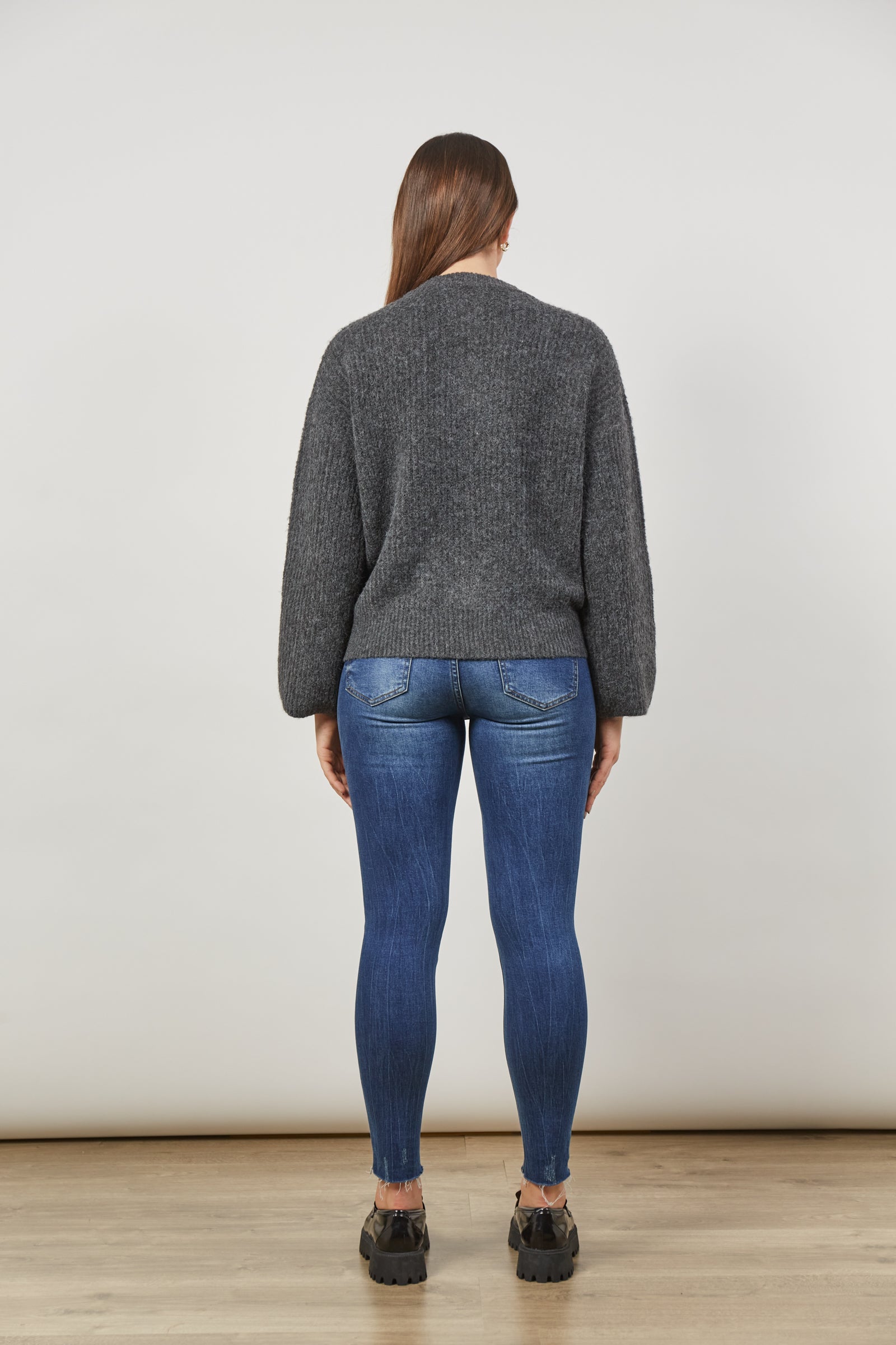Avenue Button Jumper - Ash - Isle of Mine Clothing - Jumper