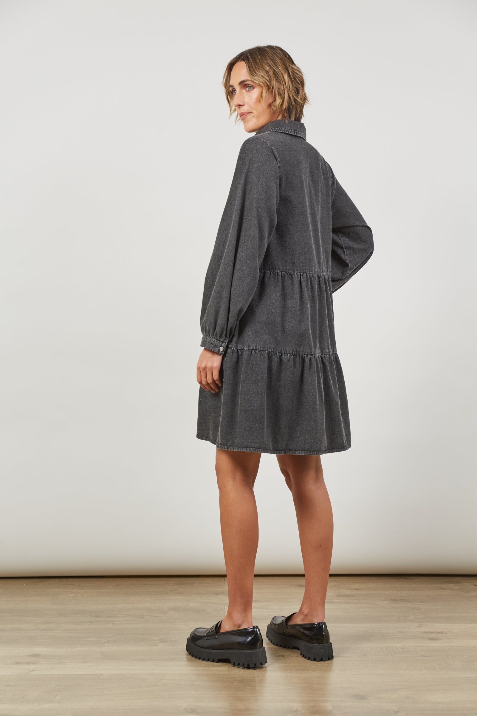 Urban Dress - Ash - Isle of Mine Clothing - Shirt Dress Mid