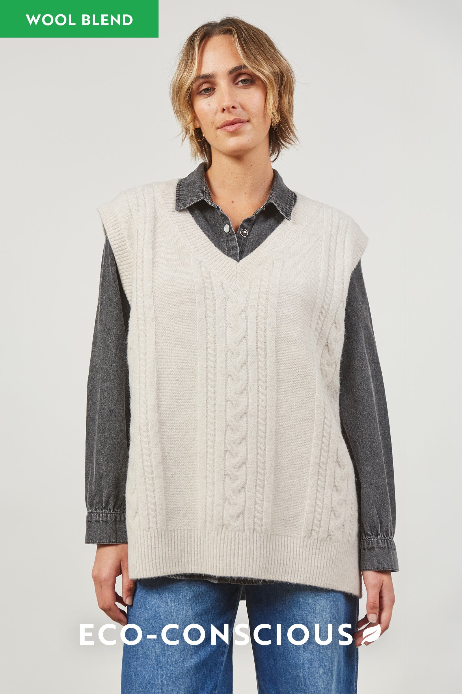 Renew Vest - Creme - Isle of Mine Clothing - Vest