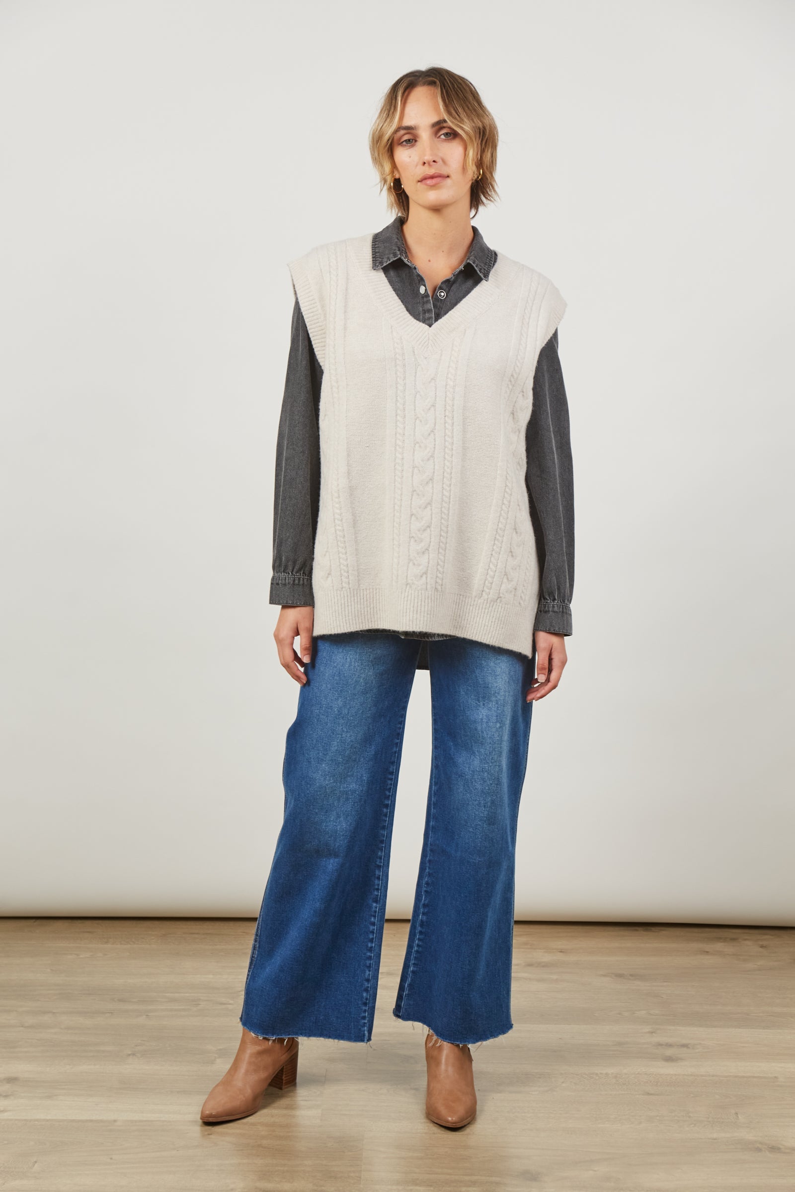 Renew Vest - Creme - Isle of Mine Clothing - Vest