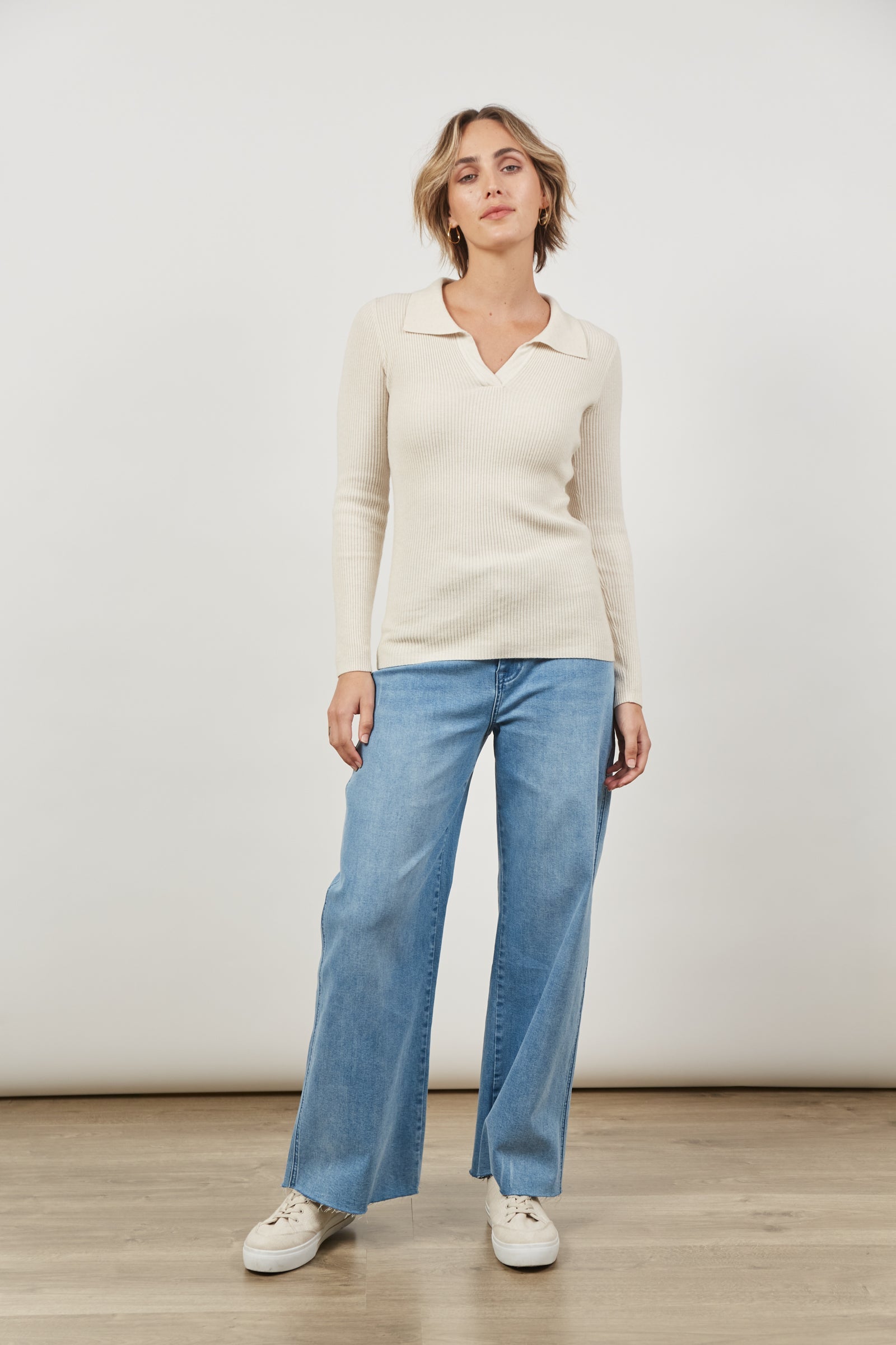 Cosmo Knit Top - Creme - Isle of Mine Clothing - Knit Top L/S