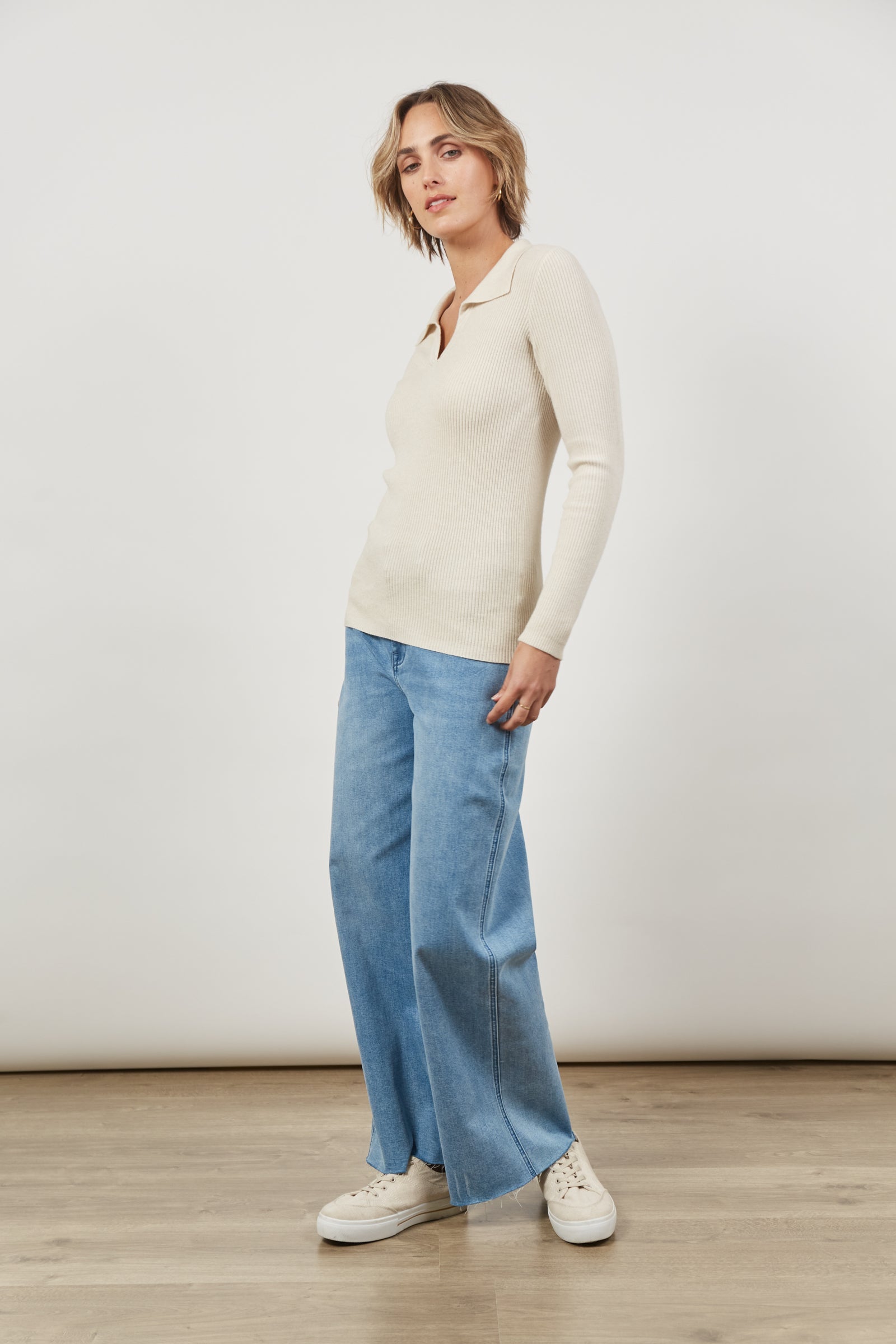 Cosmo Knit Top - Creme - Isle of Mine Clothing - Knit Top L/S