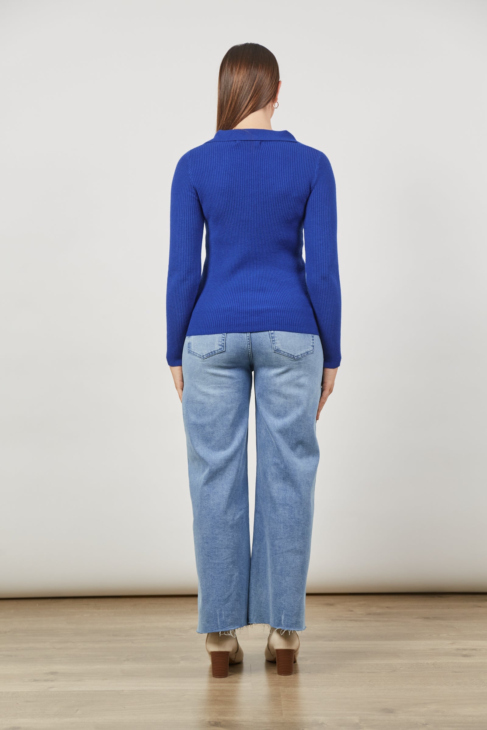 Cosmo Knit Top - Cobalt - Isle of Mine Clothing - Knit Top L/S