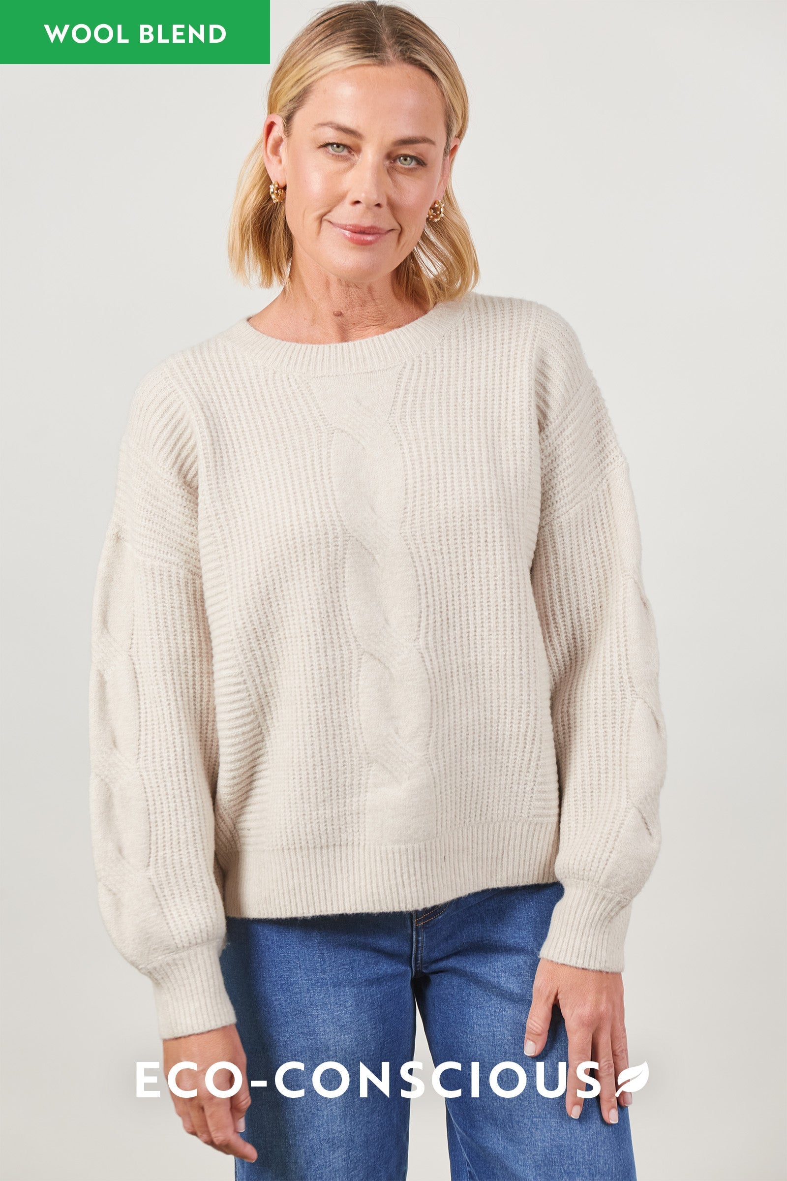 Renew Jumper - Creme - Isle of Mine Clothing - Knit Jumper