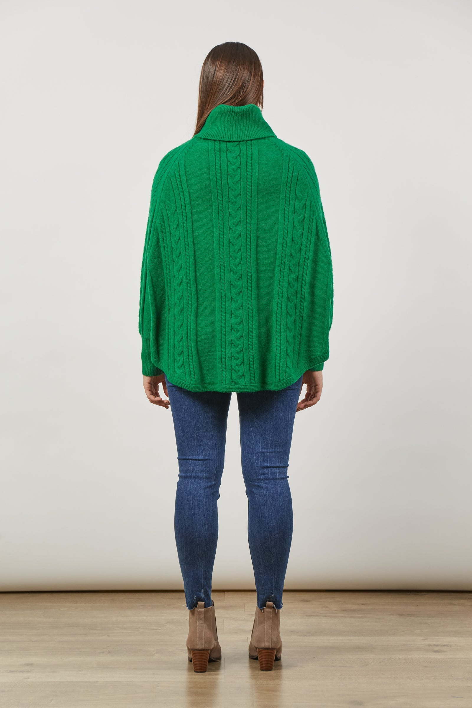 Renew Poncho - Meadow - Isle of Mine Clothing - Knit Poncho One Size