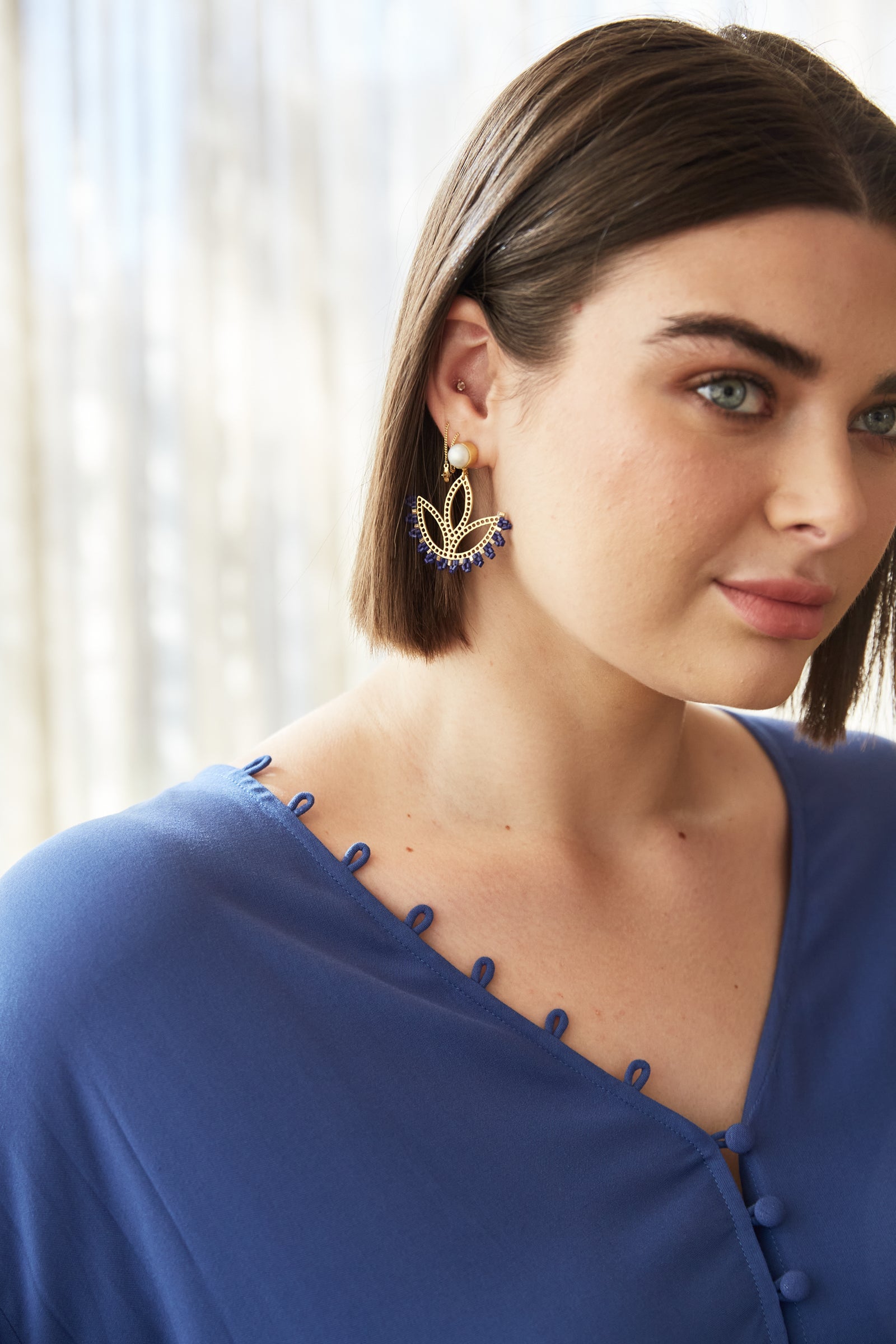 Charm Earring - Cobalt - Isle of Mine Earring