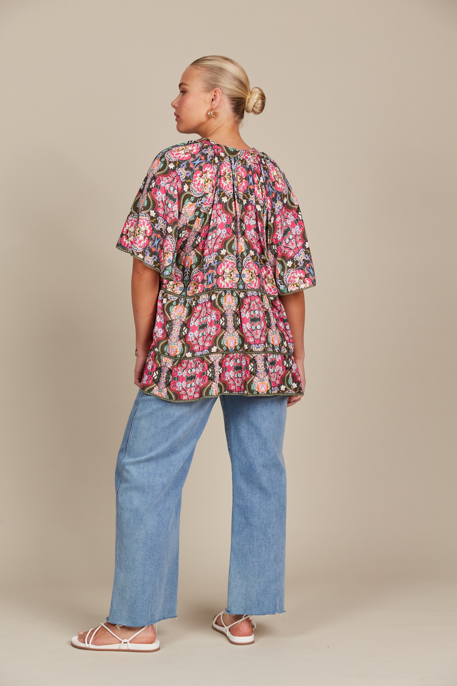 Esme Top - Olive Fleuron