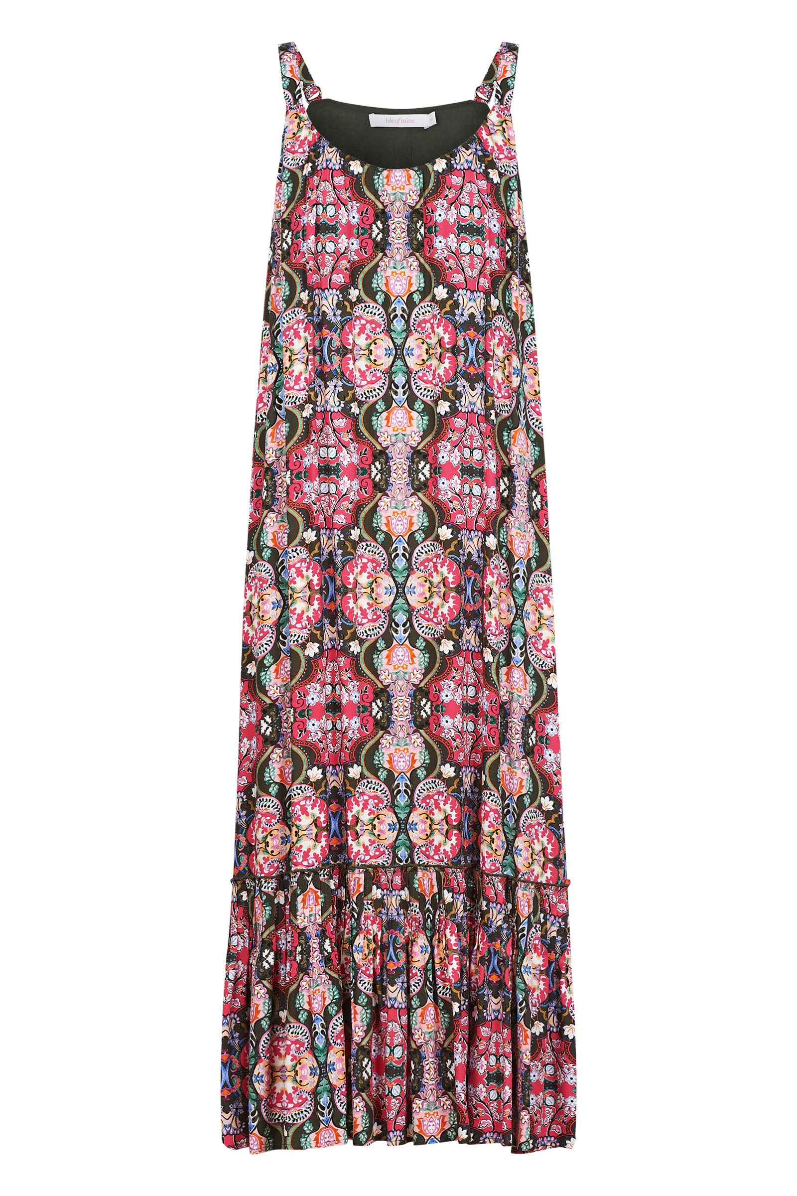 Esme Tank Dress - Olive Fleuron