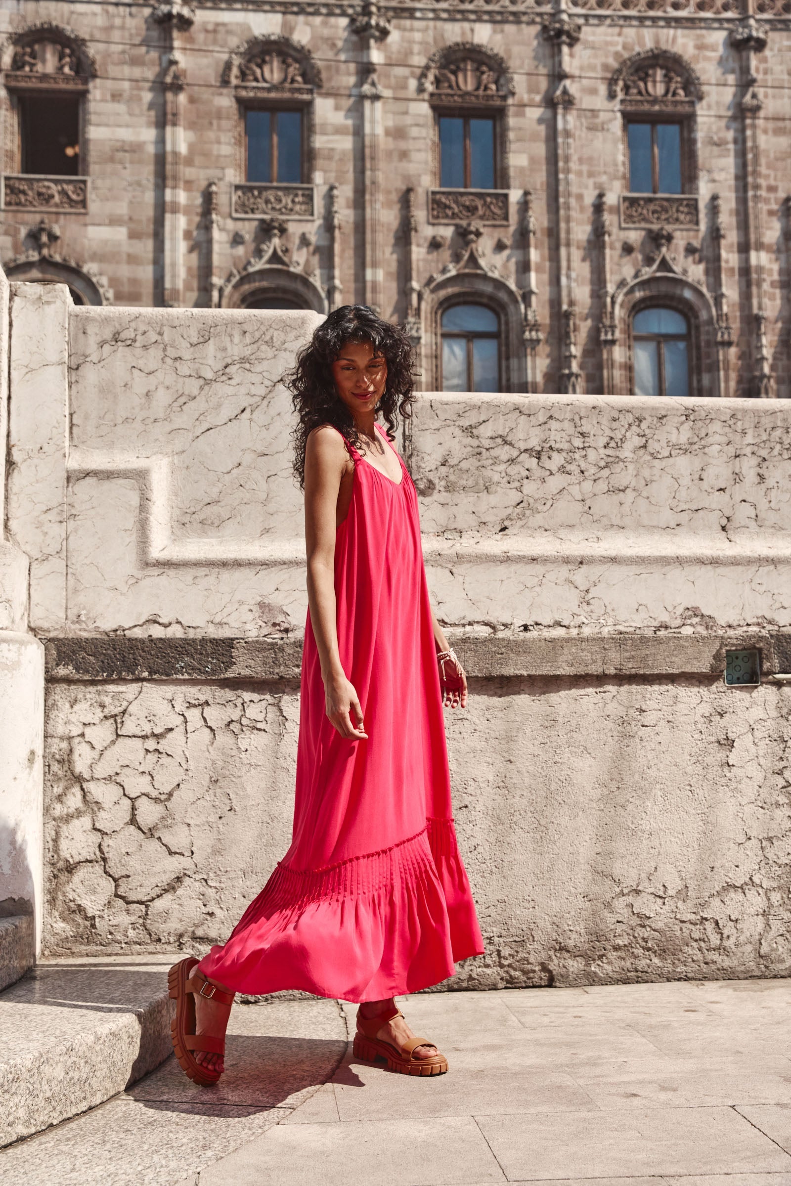 Esme Tank Dress - Raspberry - Isle of Mine Clothing - Dress Strappy Maxi