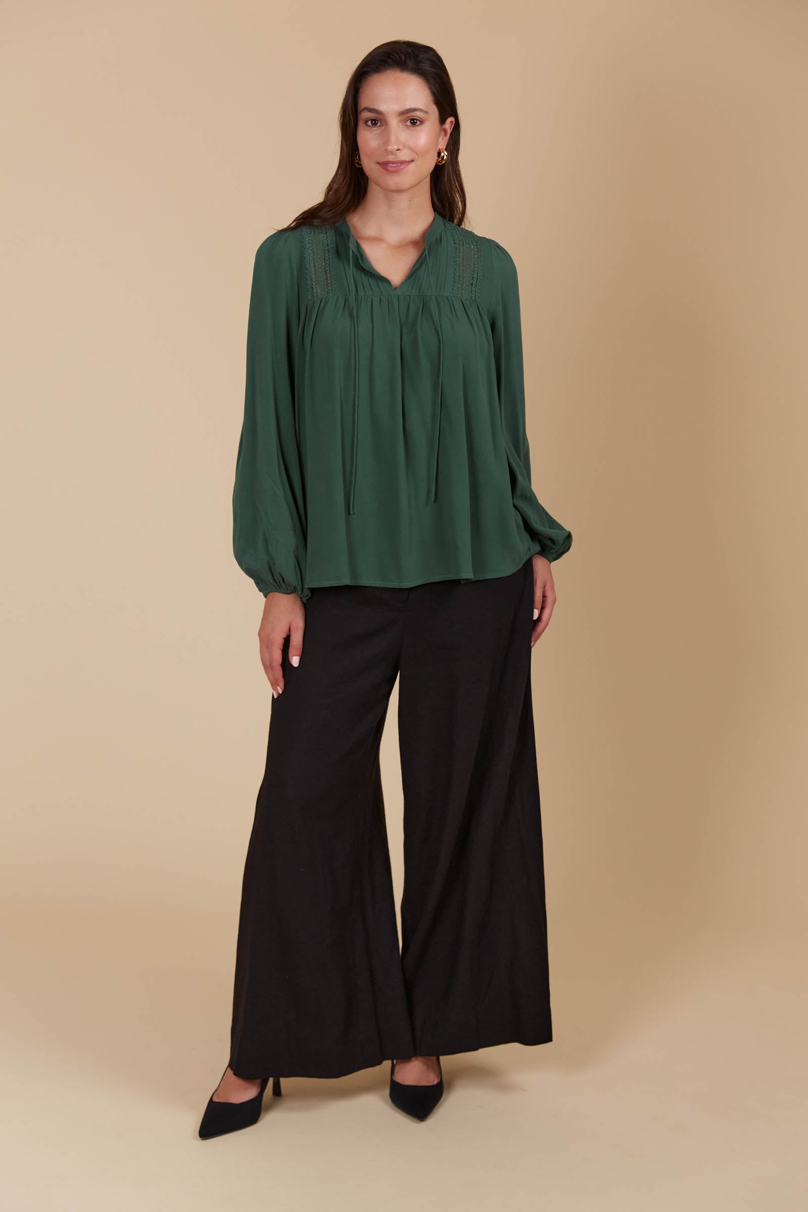 Aphrodite Blouse - Pine