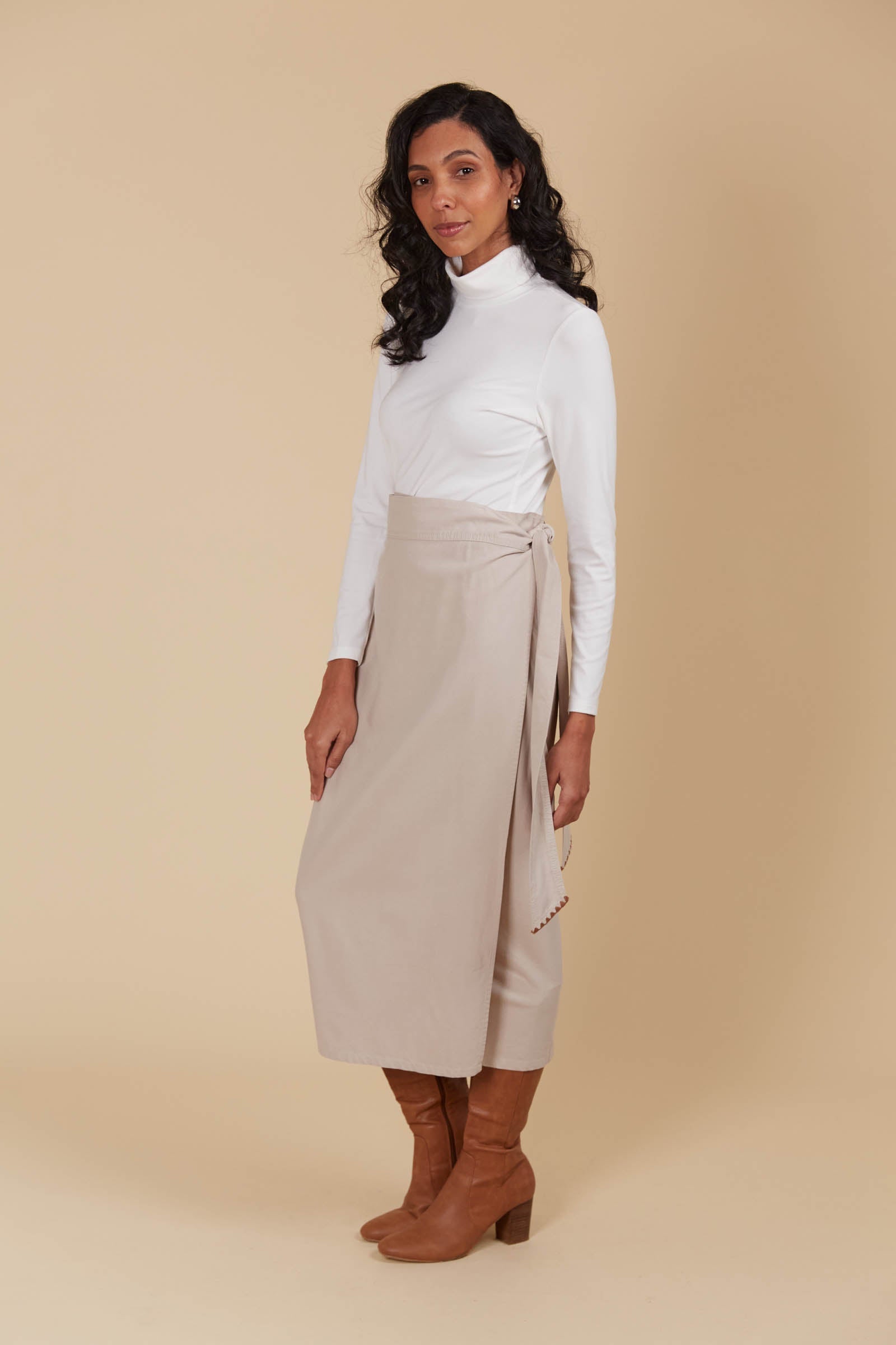 Freya Wrap Skirt - Canvas