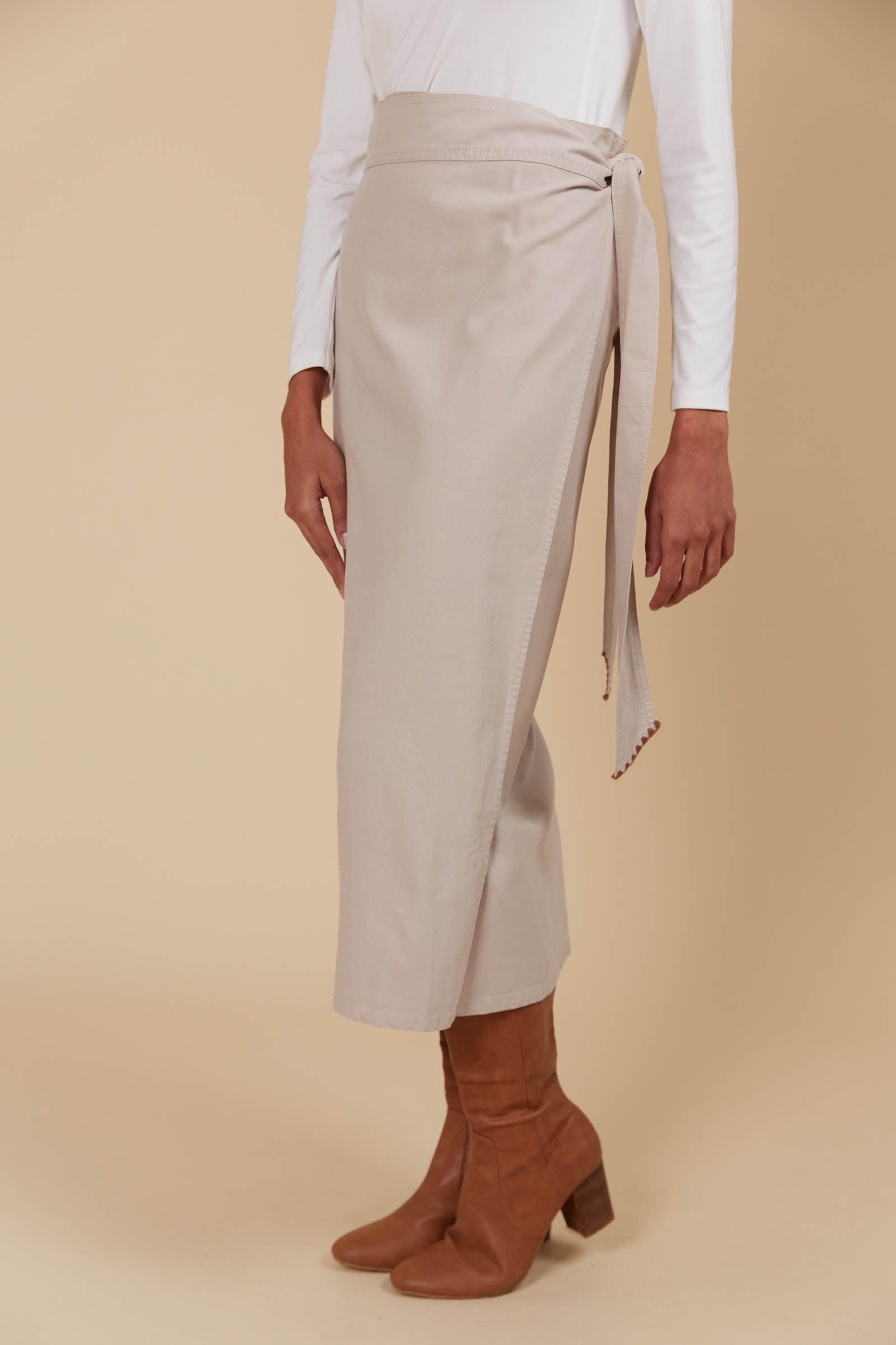 Freya Wrap Skirt - Canvas