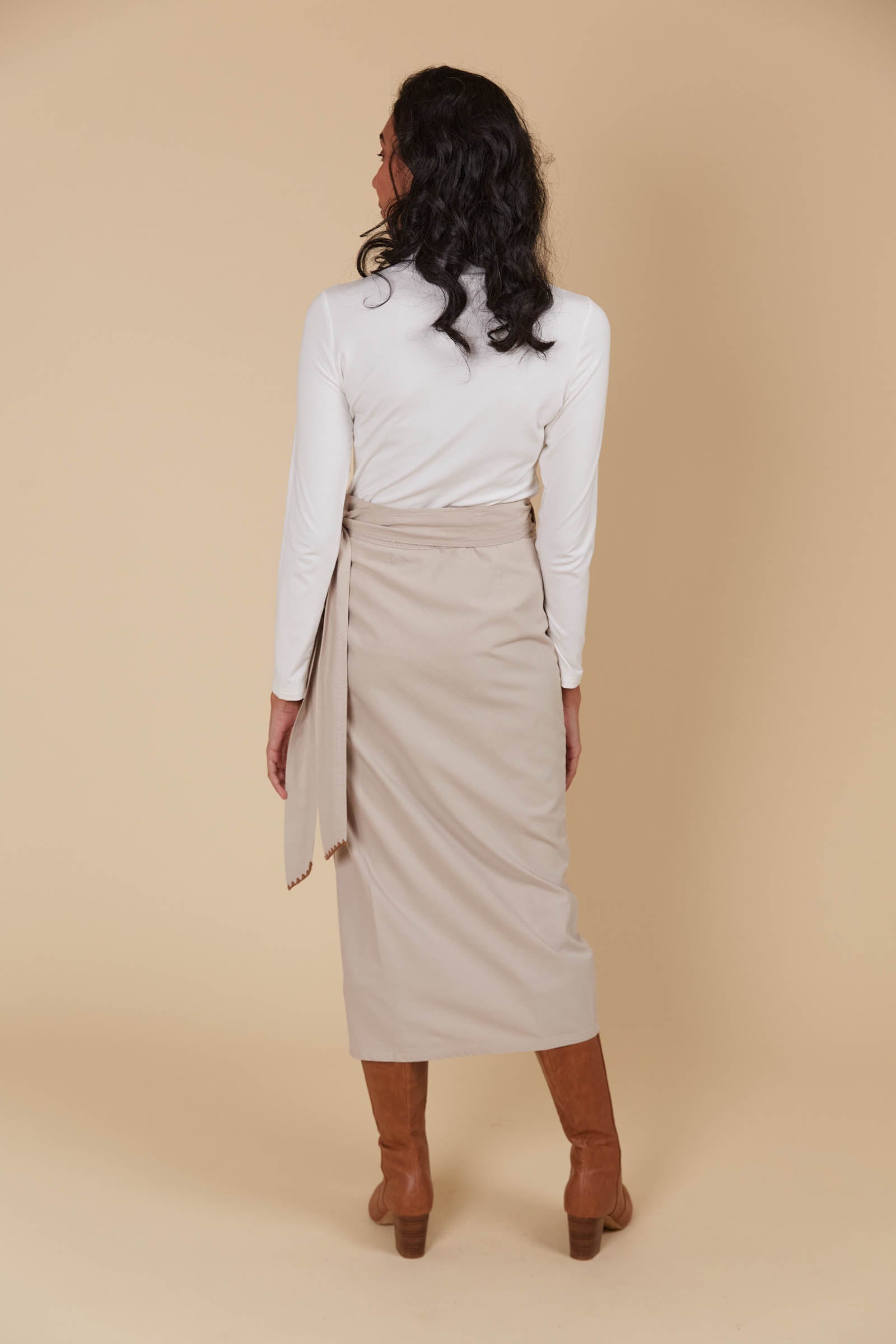 Freya Wrap Skirt - Canvas
