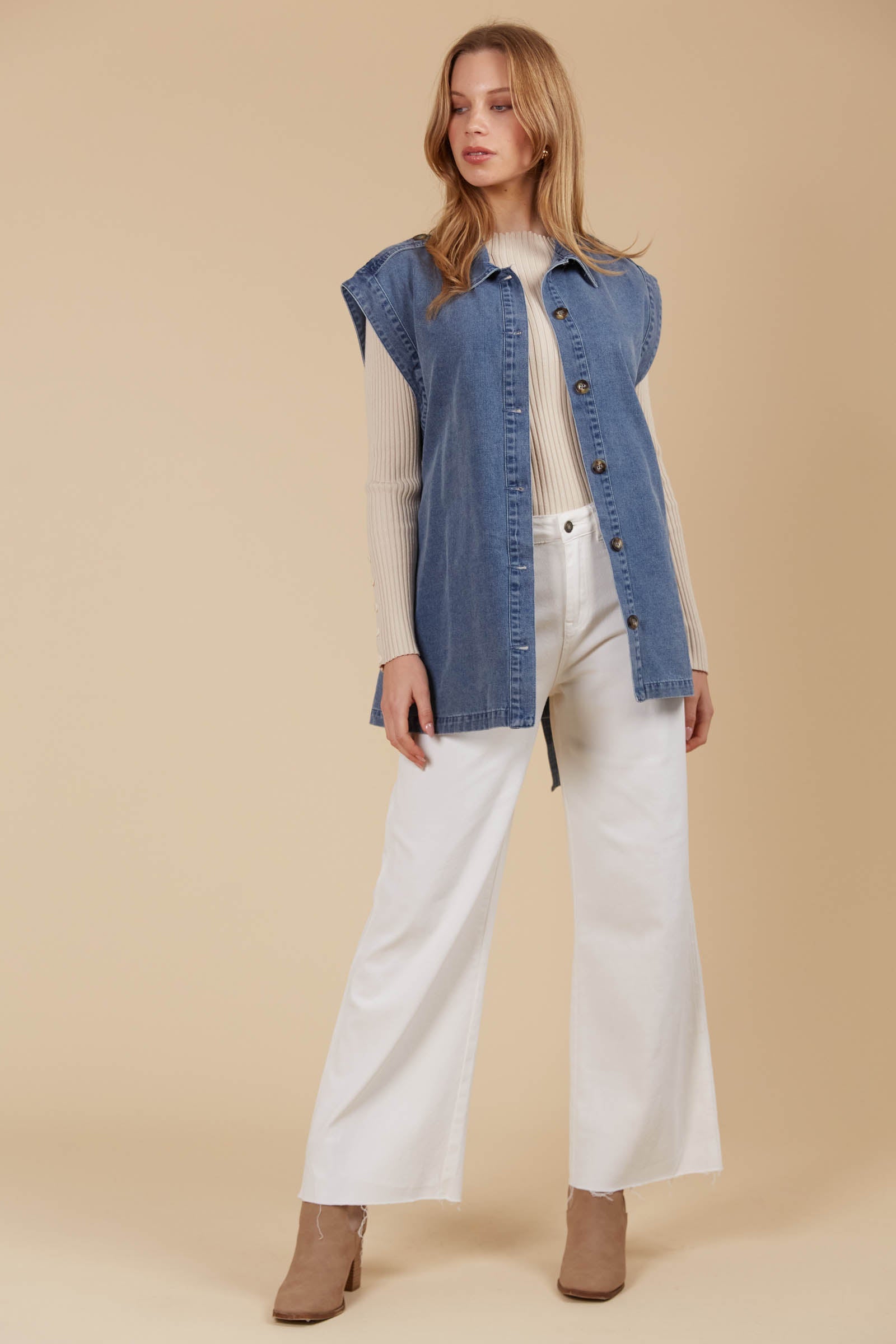 Freya Vest - Denim