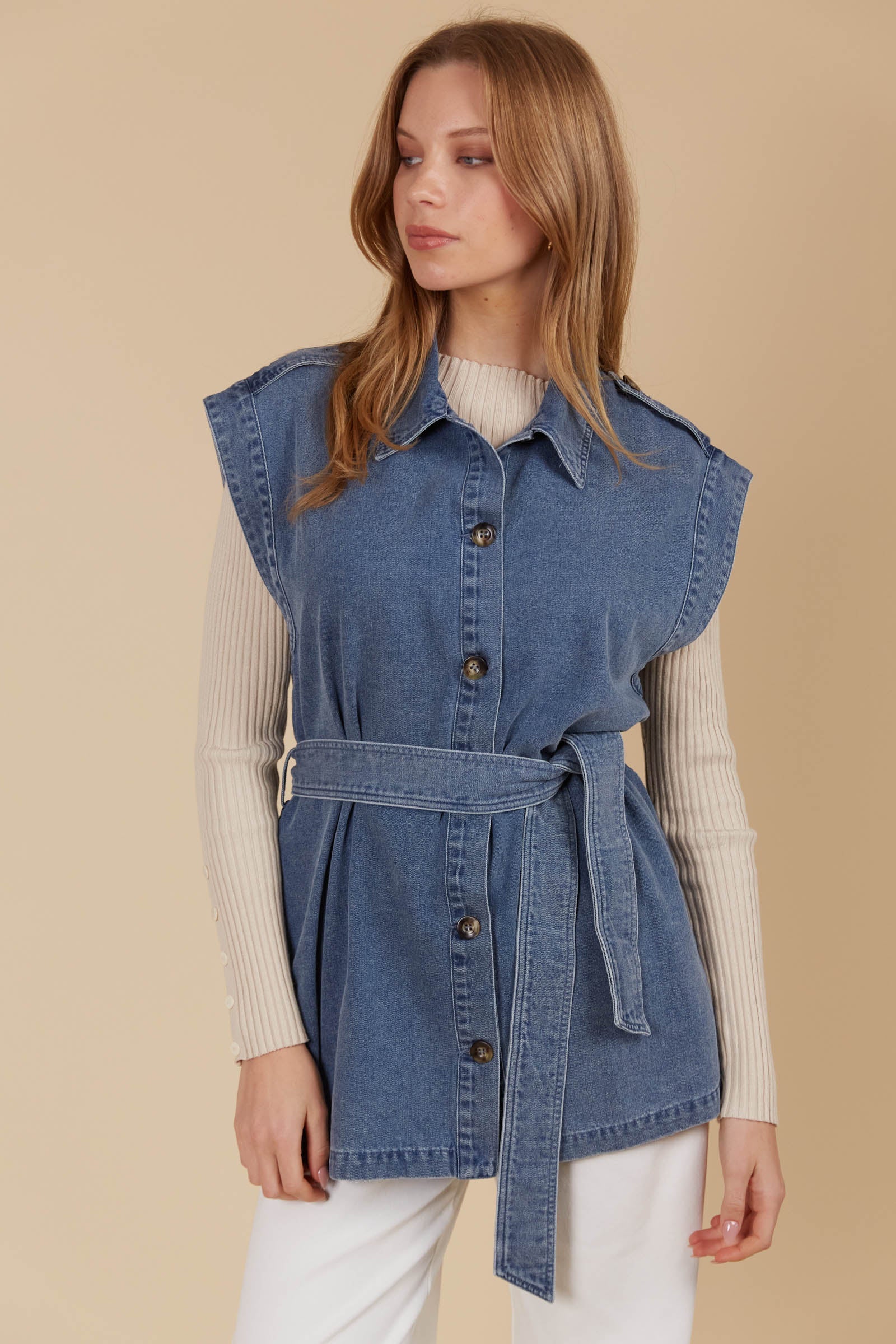 Freya Vest - Denim