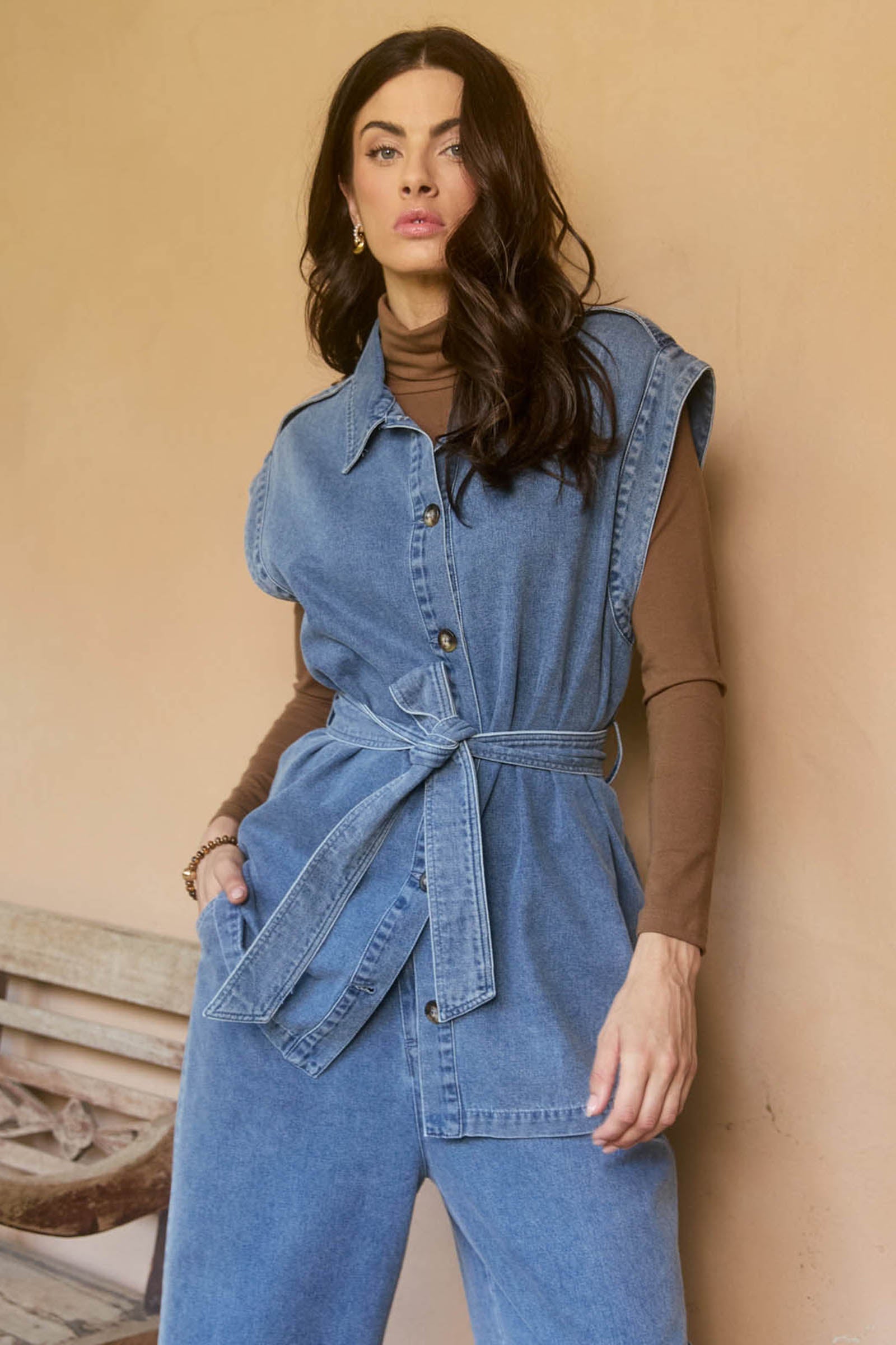 Freya Vest - Denim