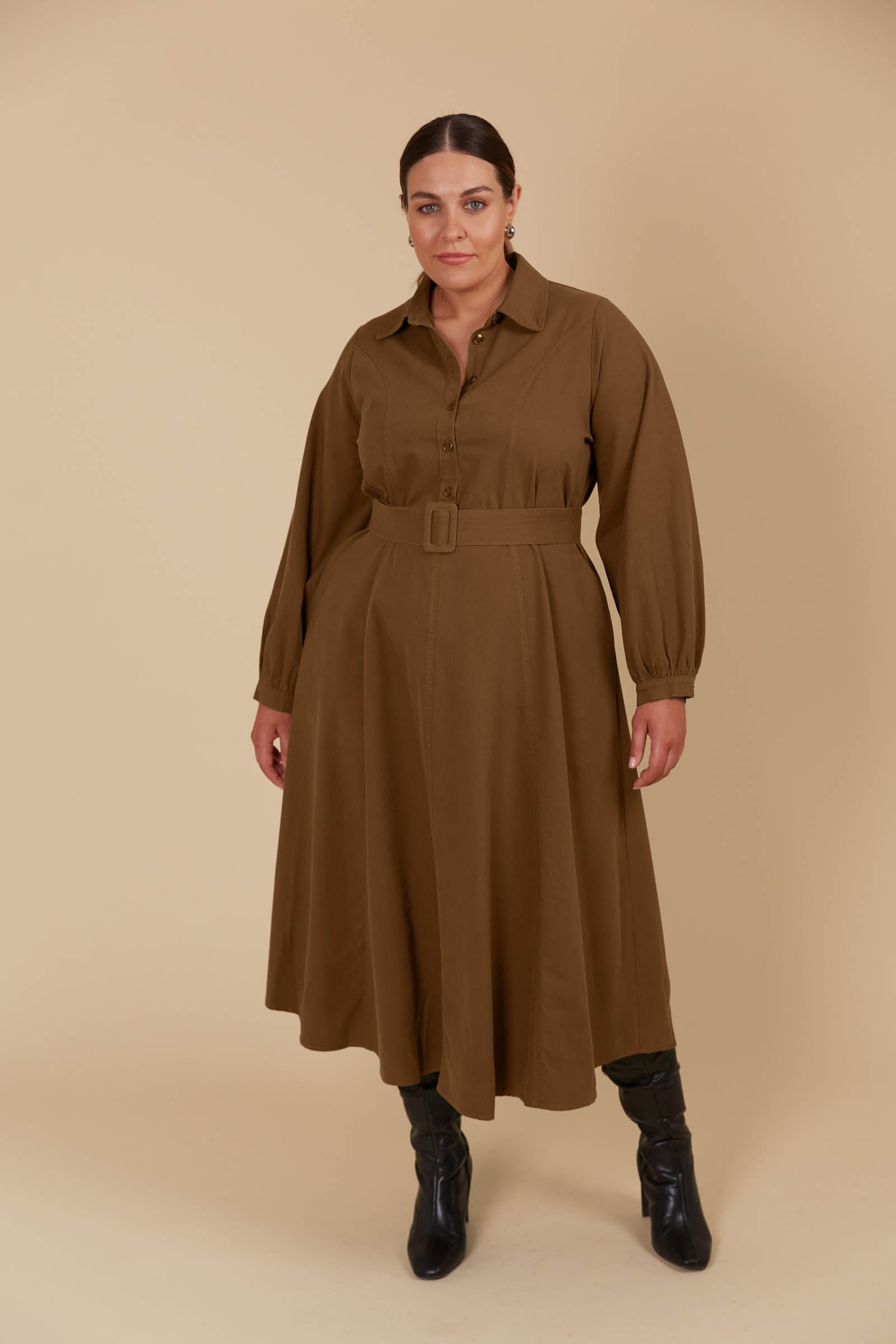 Freya Dress - Toffee