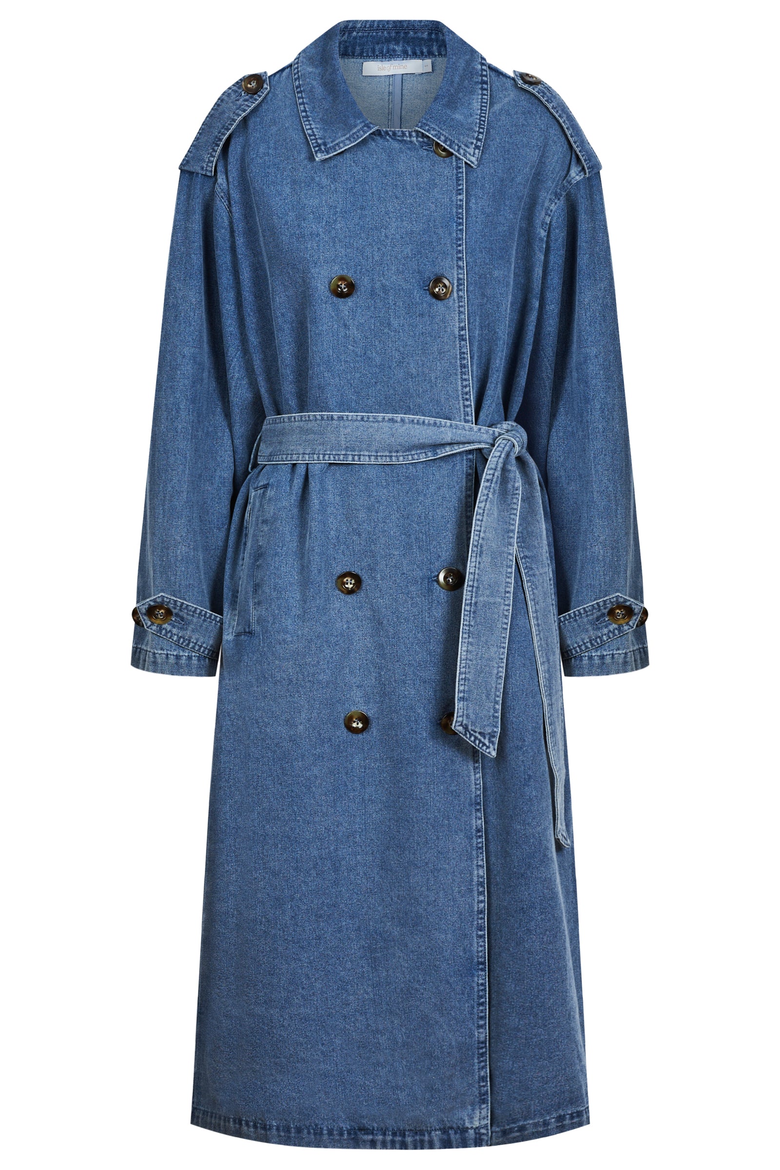 Freya Trench Coat - Denim