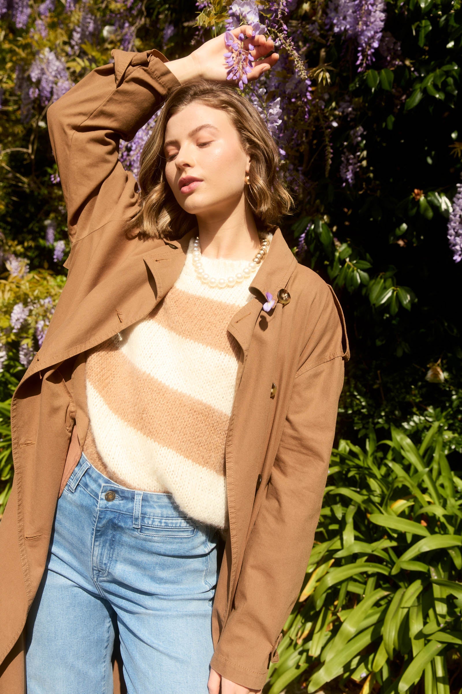 Pallas Stripe Jumper - Toffee