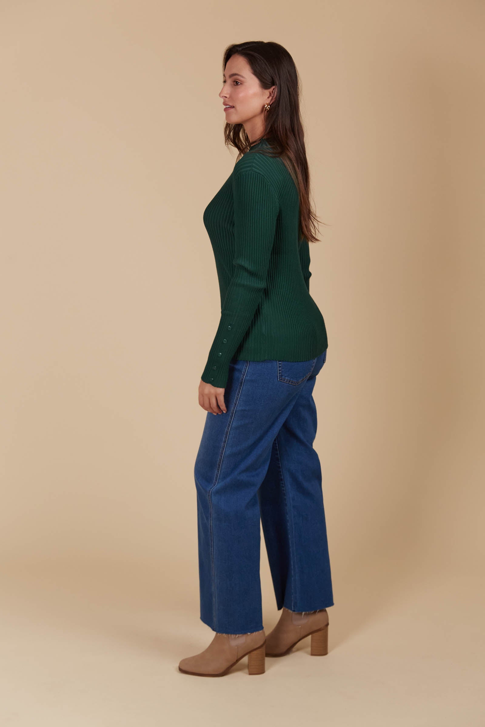 Juno Knit Top - Pine