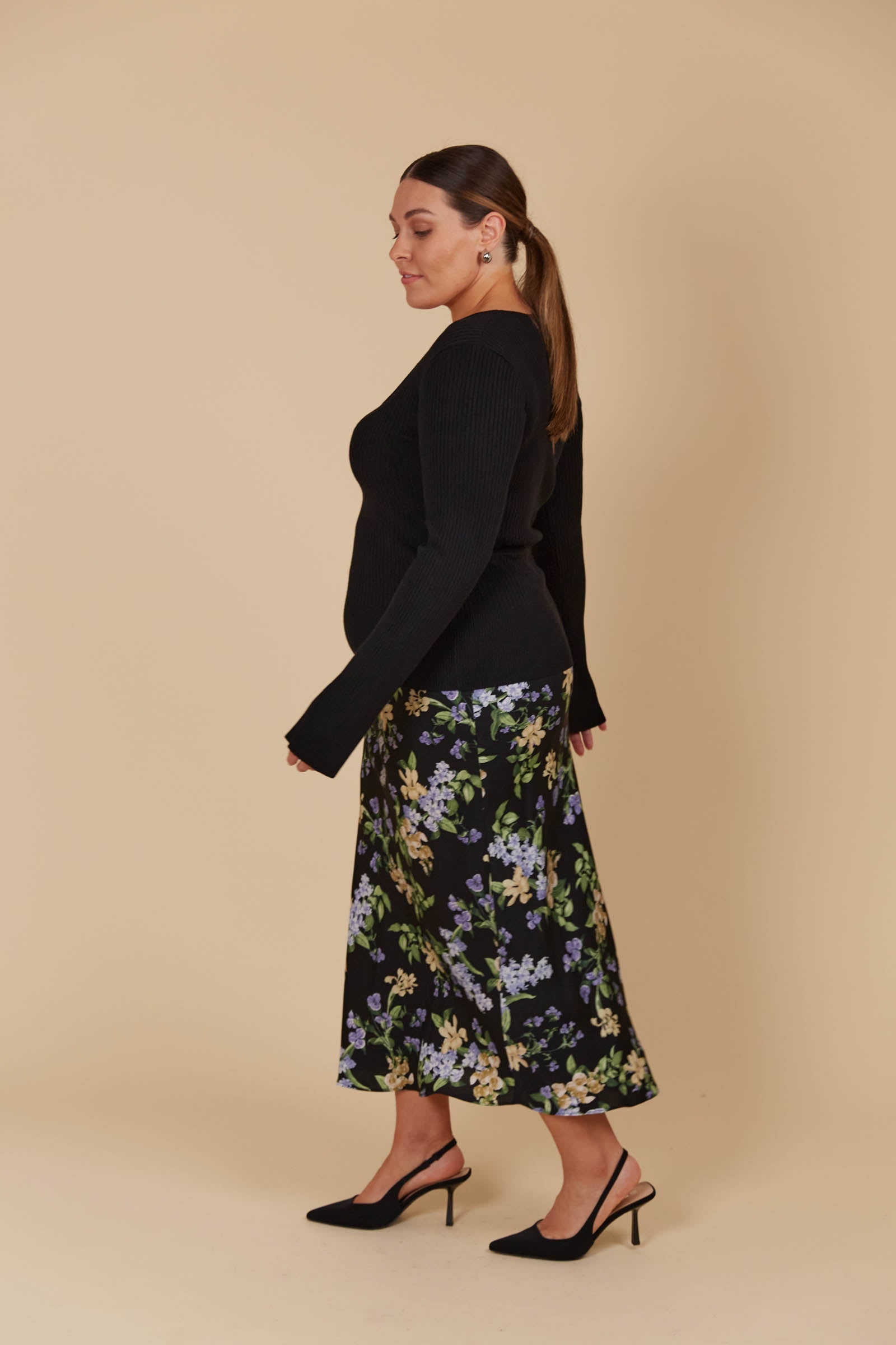 Juno Square Neck Top - Onyx
