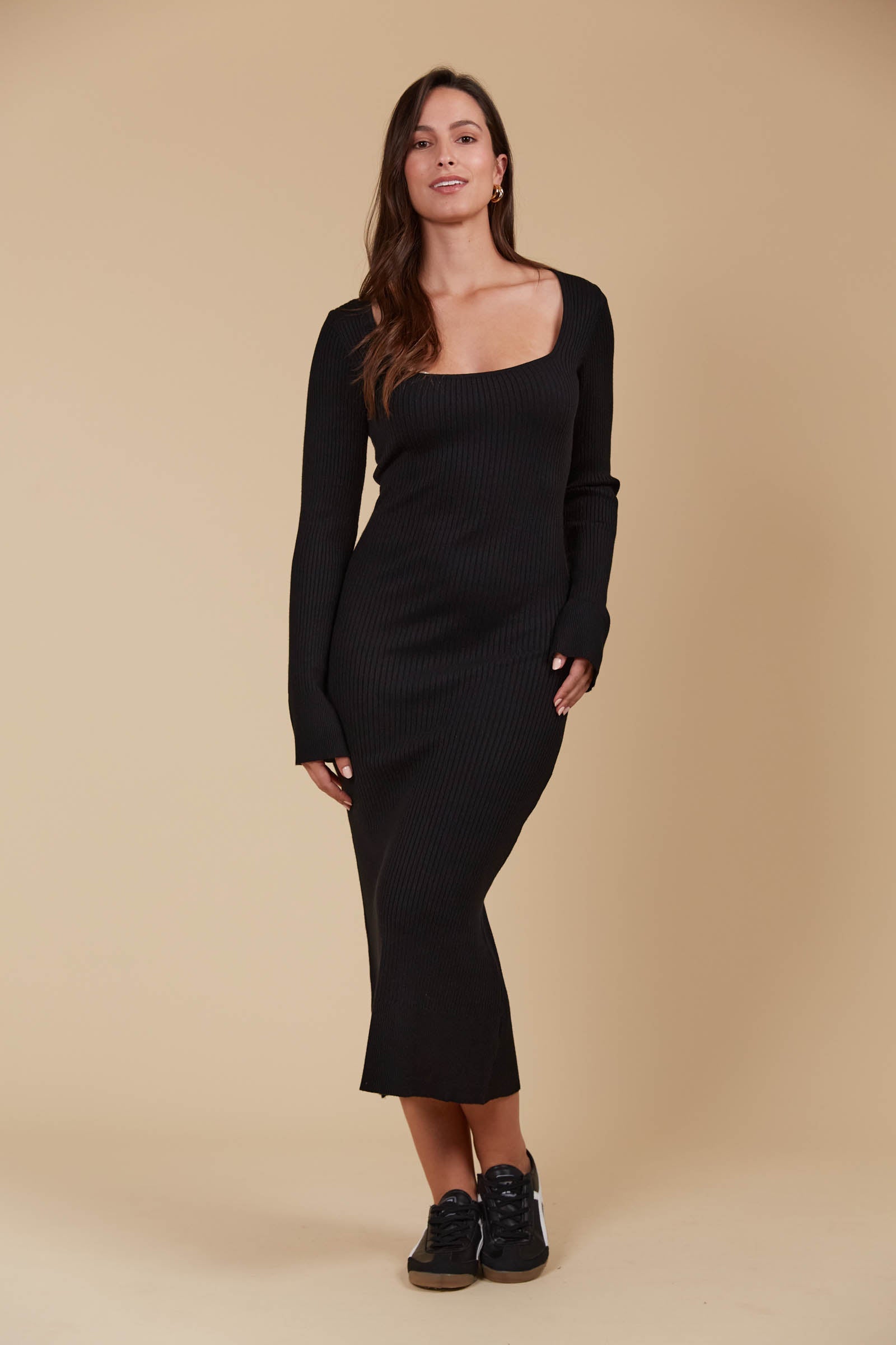 Juno Knit Dress - Onyx
