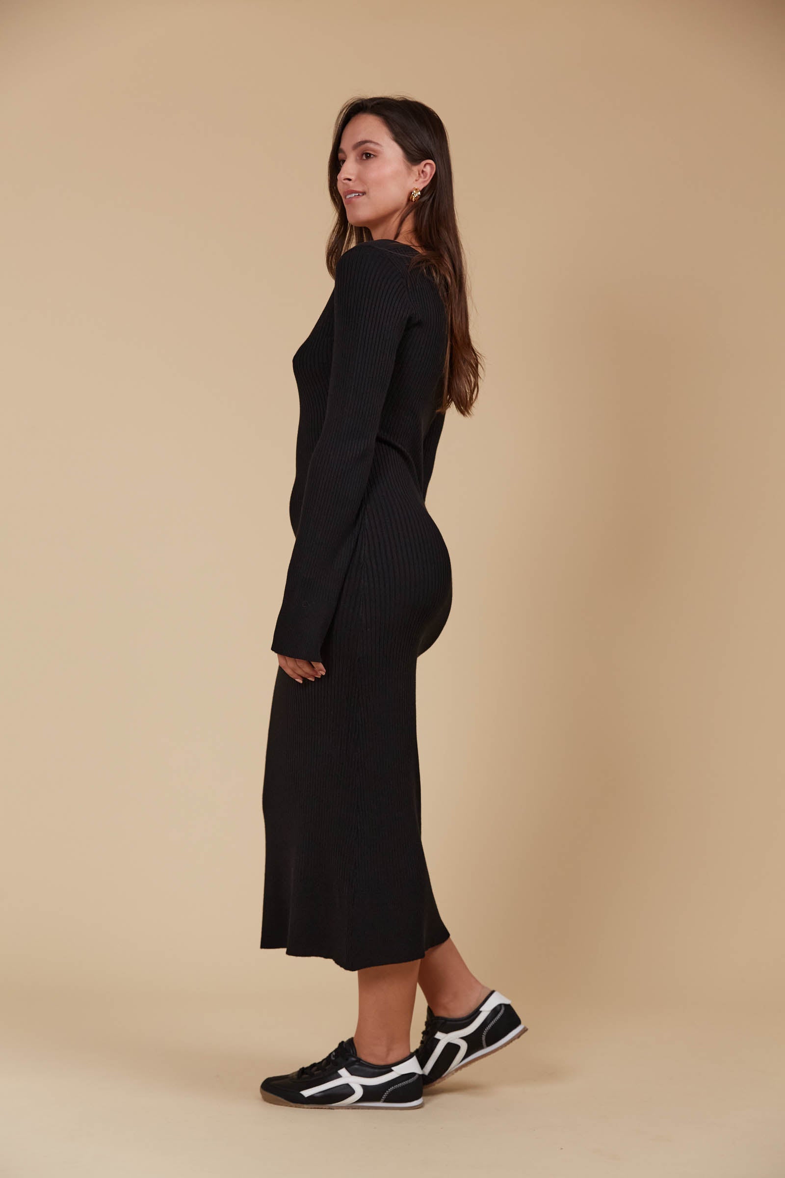 Juno Knit Dress - Onyx