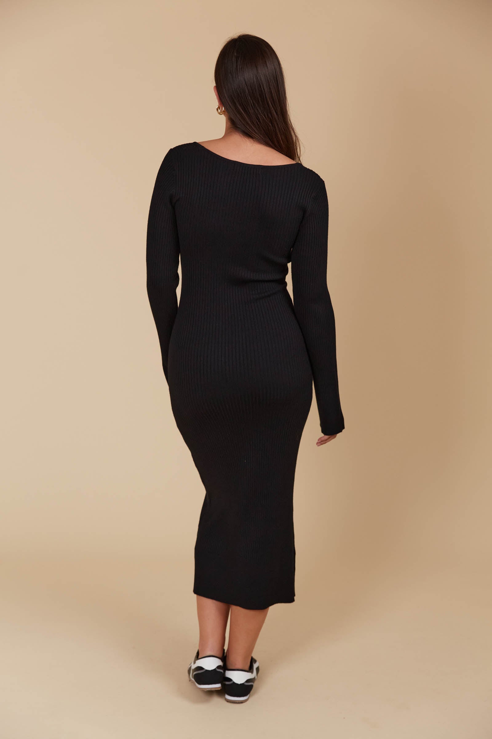 Juno Knit Dress - Onyx