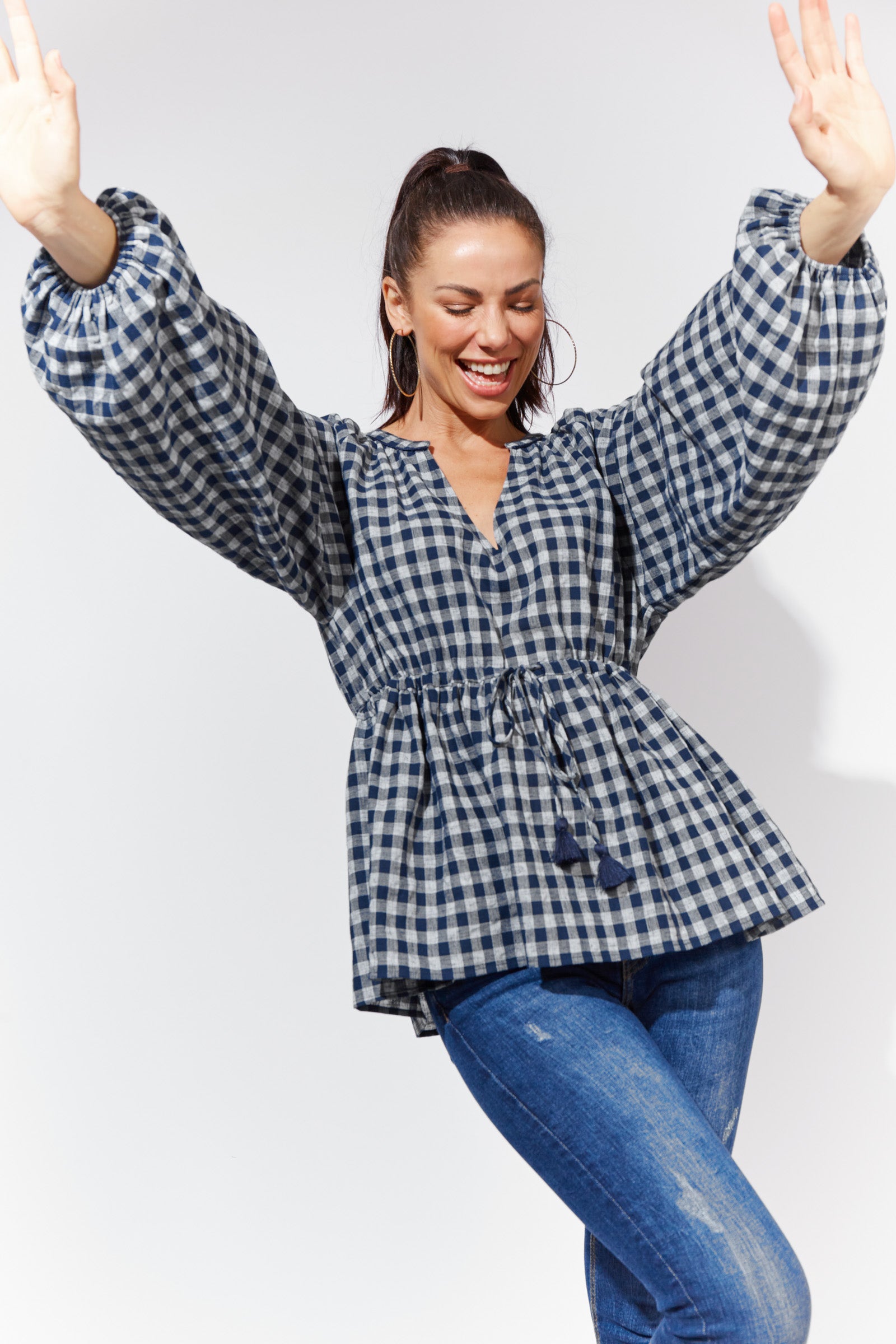 Oslo Tie Top - Indigo