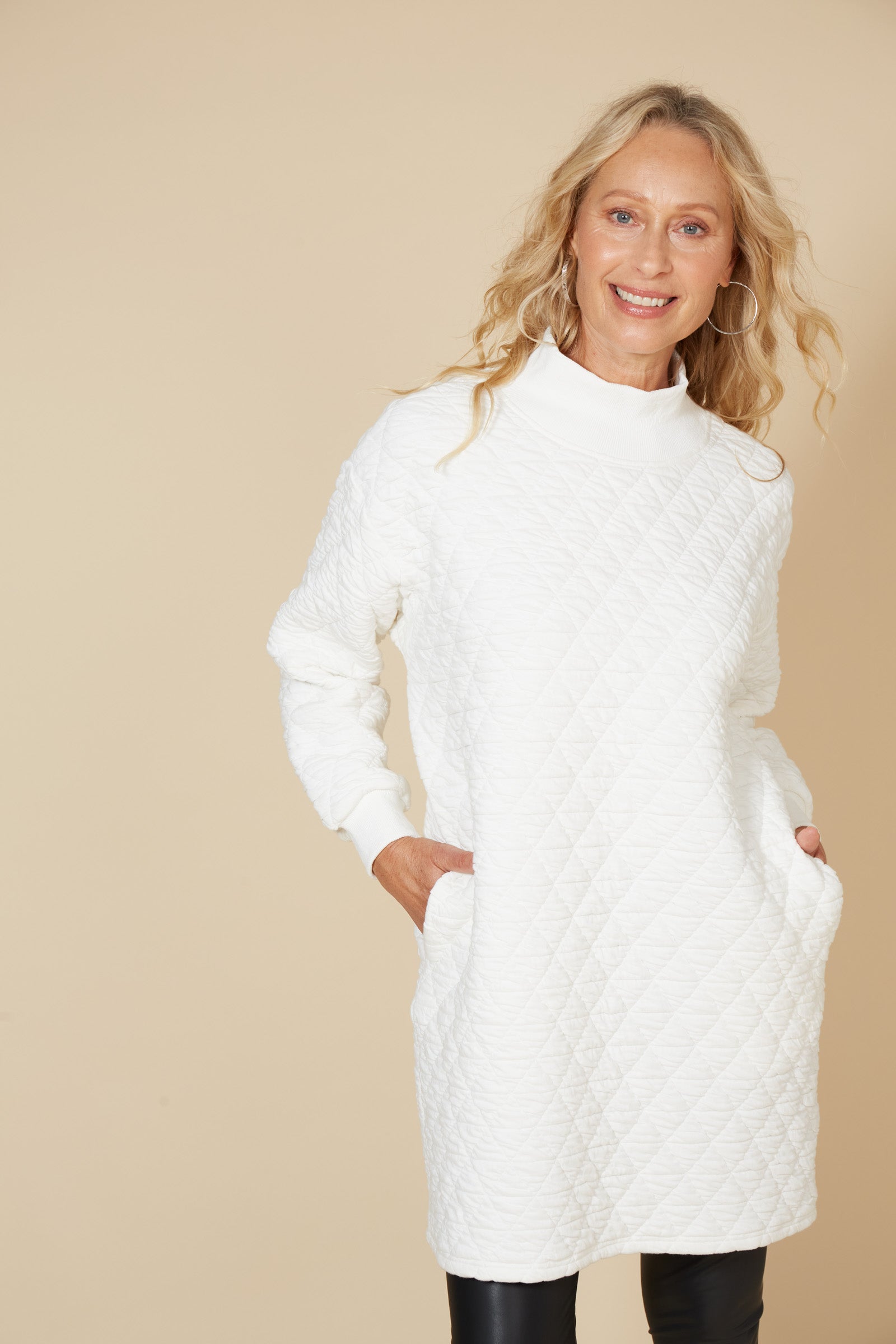 La Vida Relaxed Top/Dress - Blanc