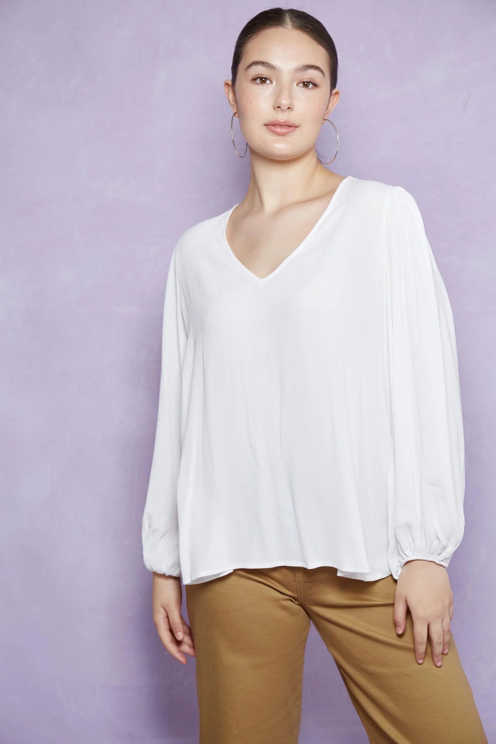 Coppola V Blouse - Dove