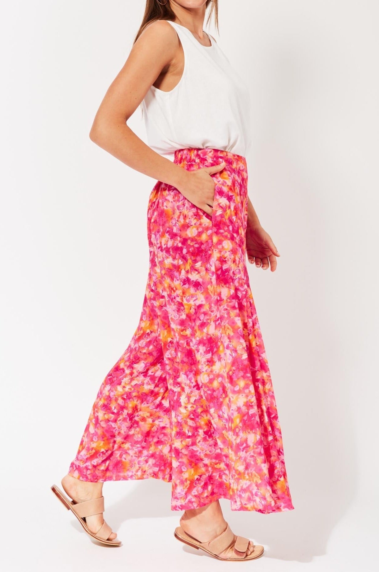 Zanzibar Crop Pant - Sangria - The Haven Co