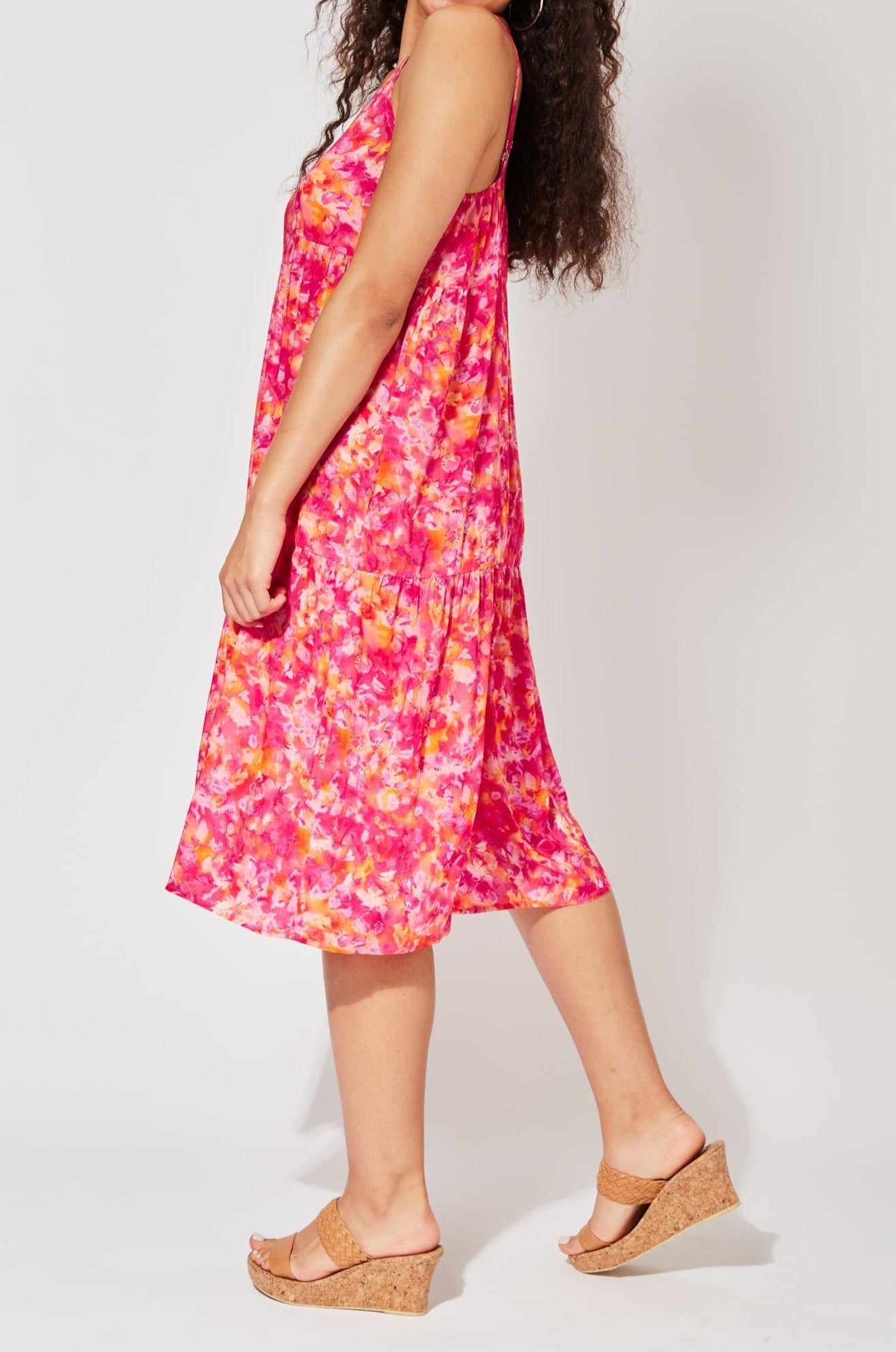 Zanzibar Midi Dress - Sangria - The Haven Co