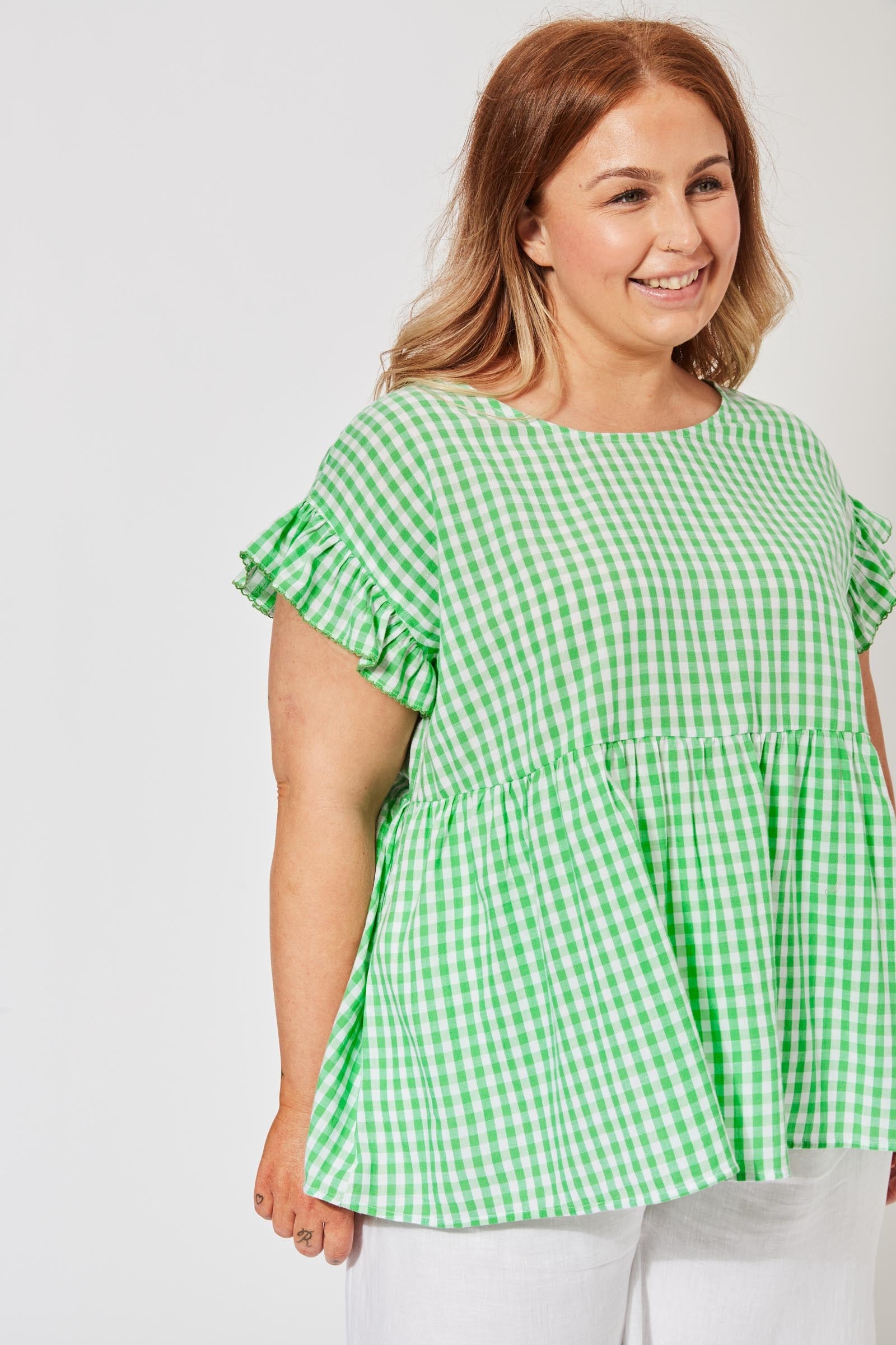 Rio Frill Top - Lime - The Haven Co