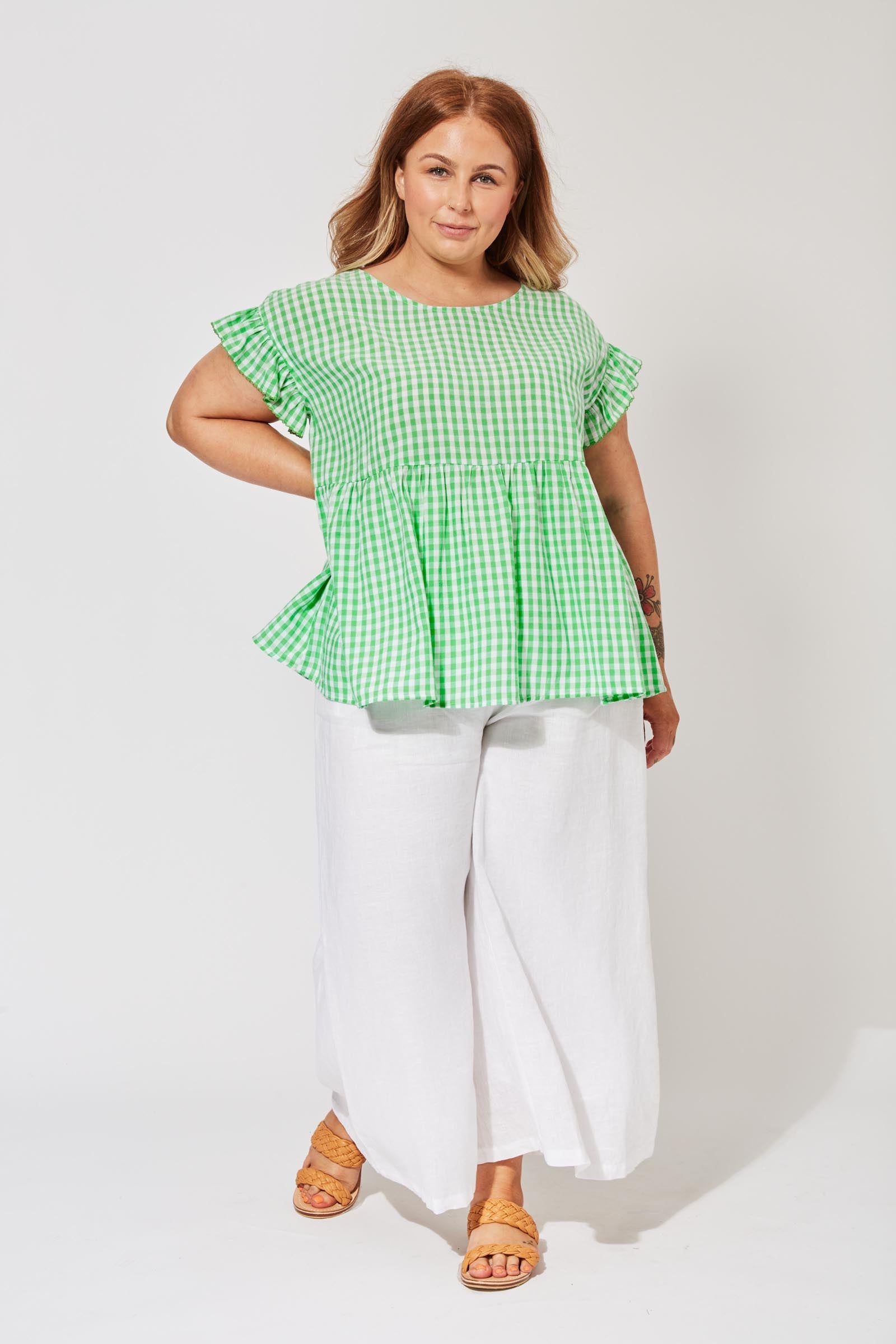 Rio Frill Top - Lime - The Haven Co