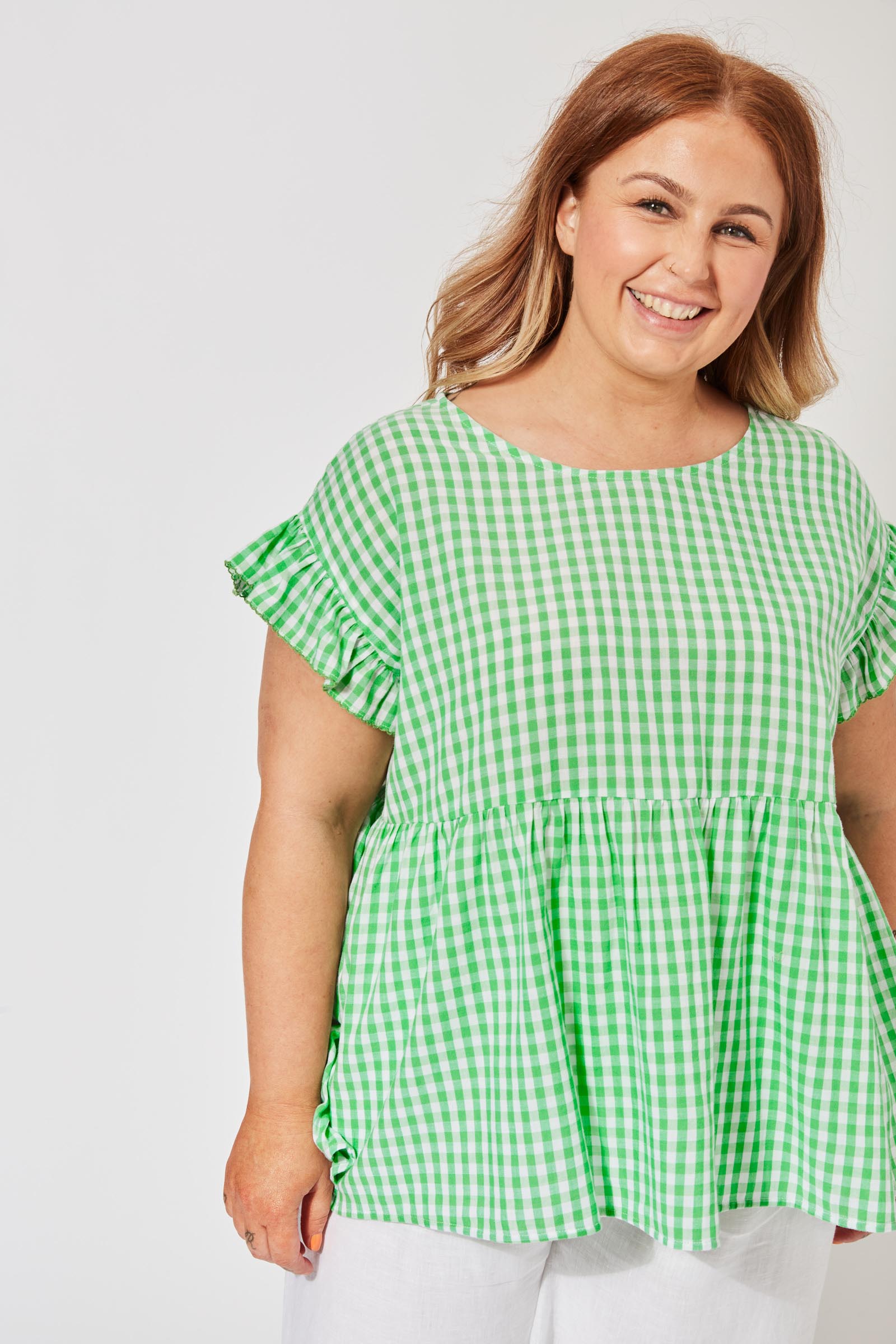 Rio Frill Top - Lime - The Haven Co