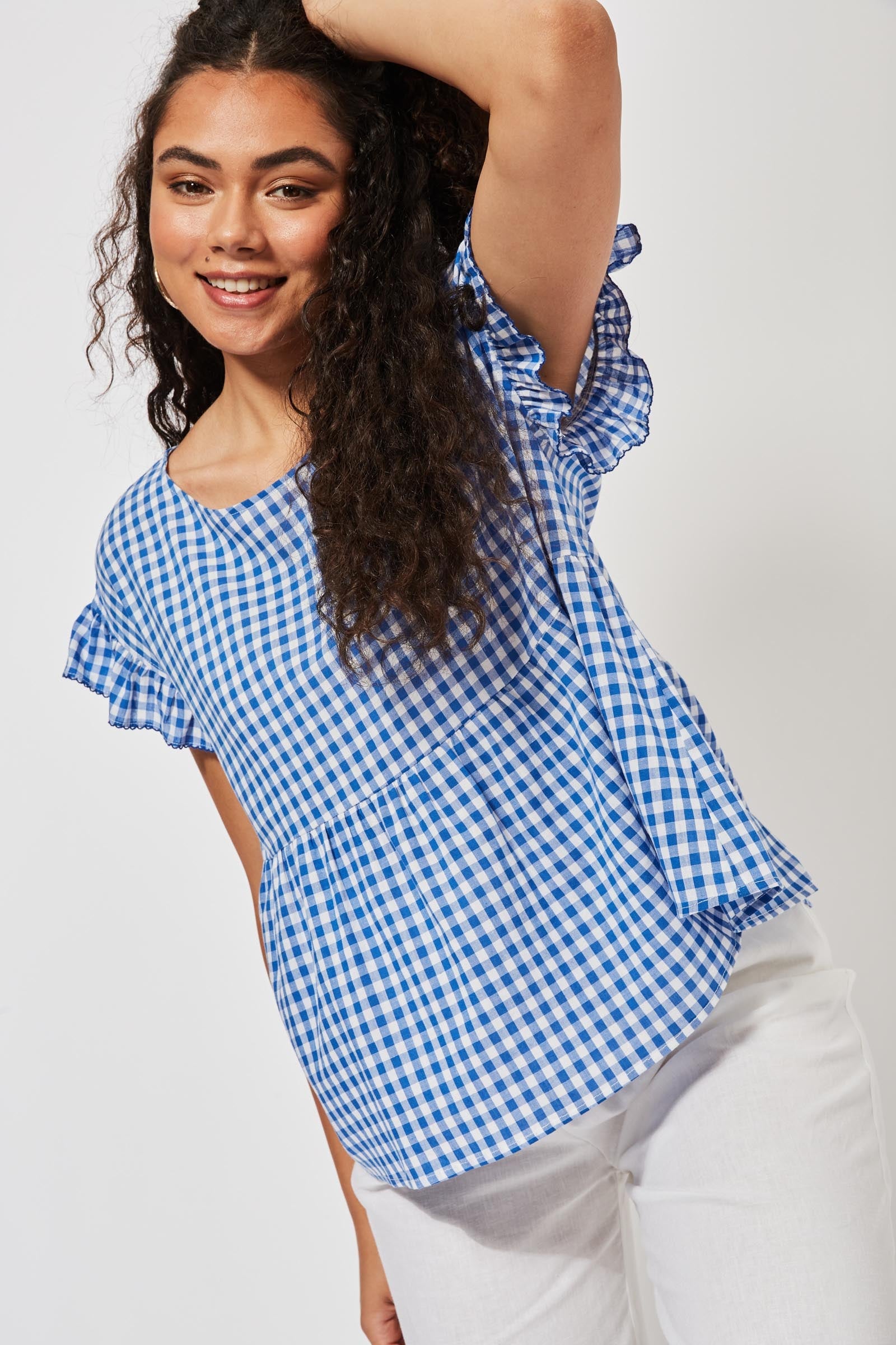 Rio Frill Top - Cobalt - The Haven Co