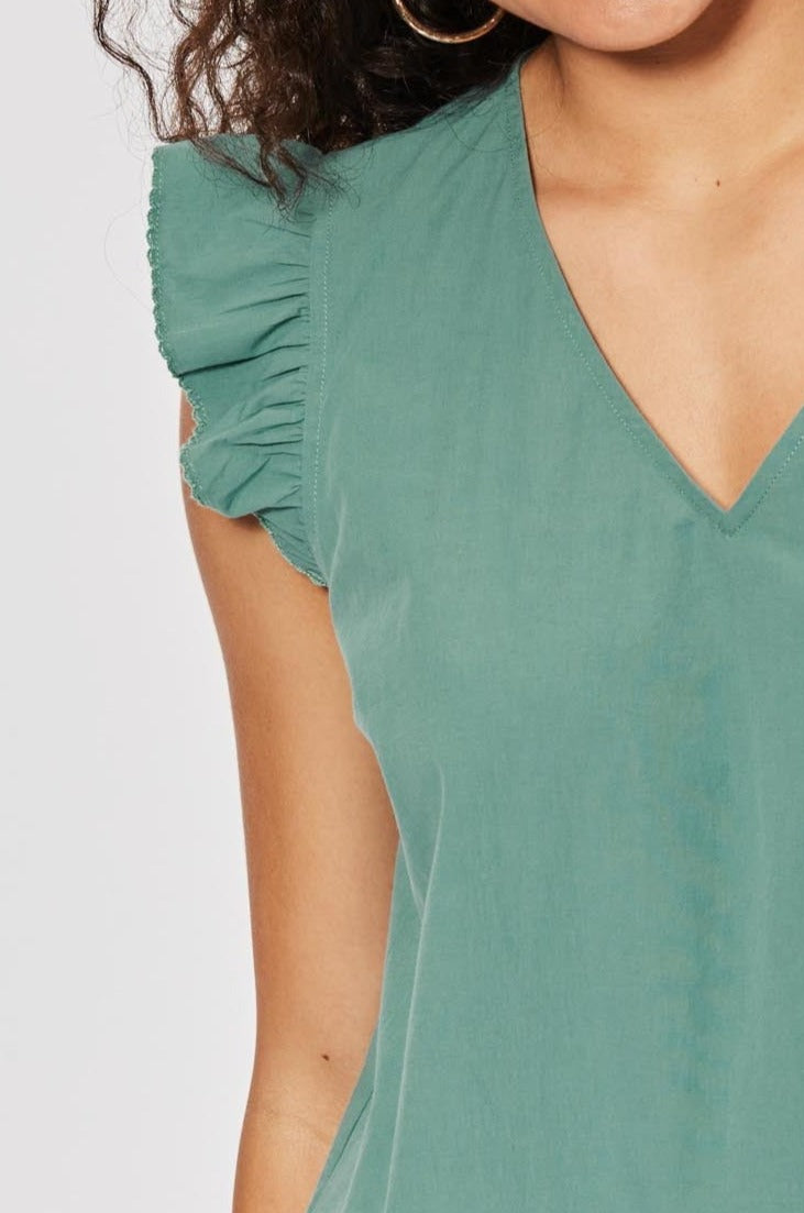 Salvador Frill Top - Mineral - The Haven Co