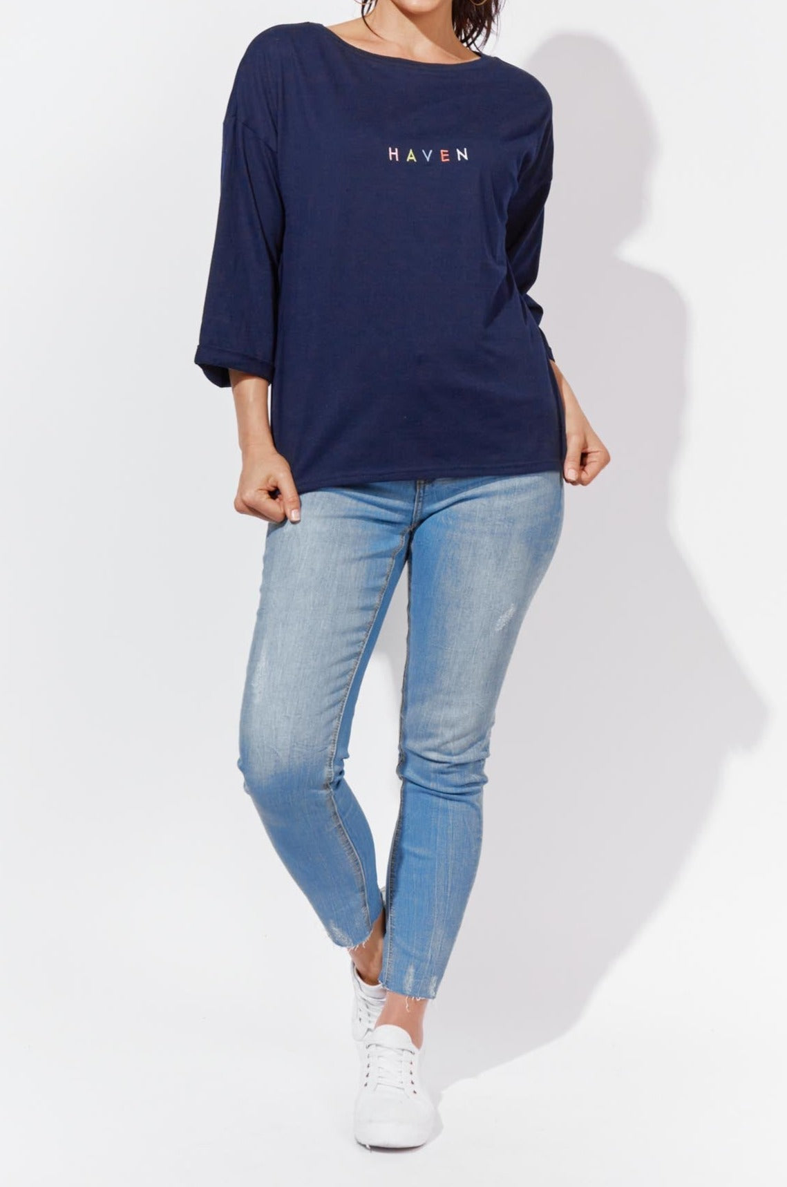 Haven Relax Tshirt - Indigo - The Haven Co