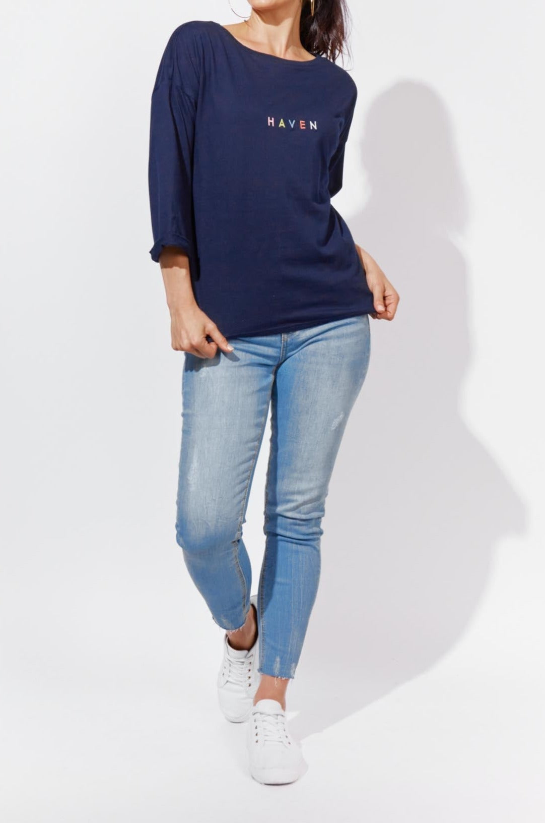 Haven Relax Tshirt - Indigo - The Haven Co