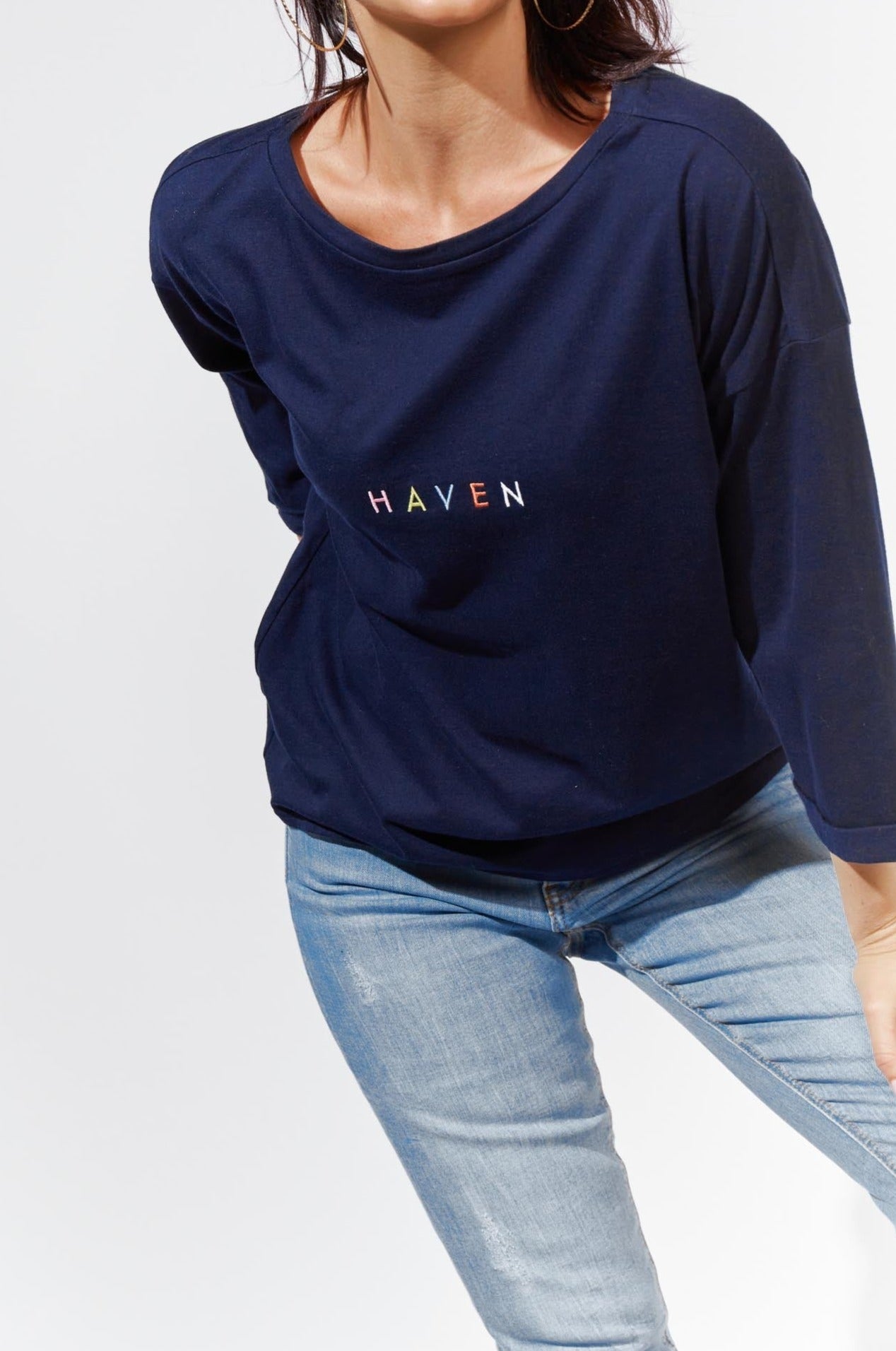 Haven Relax Tshirt - Indigo - The Haven Co