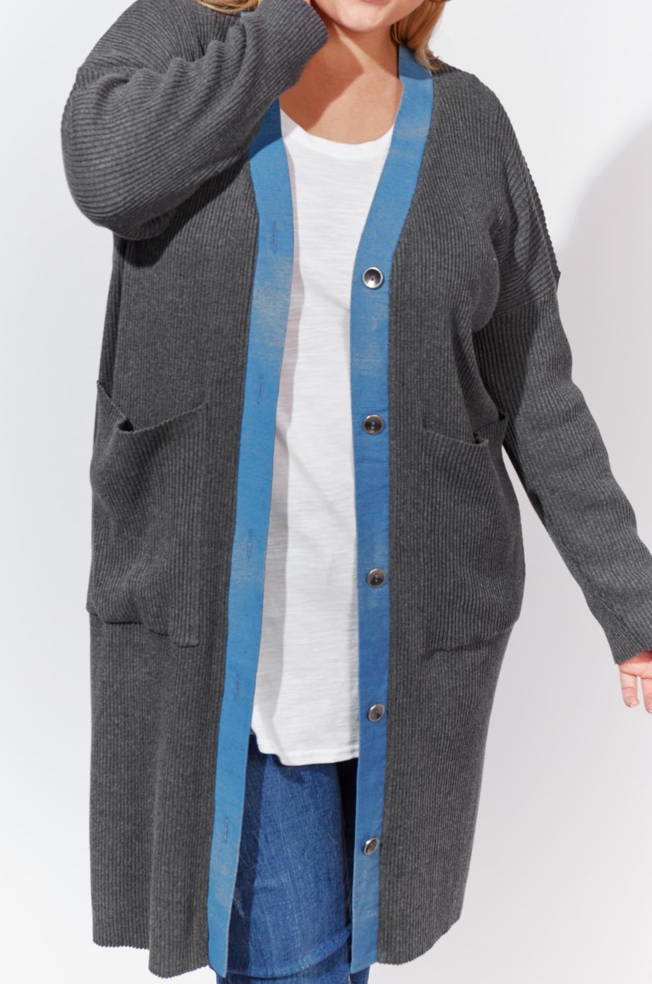 Adare Cardigan - Nickel - The Haven Co