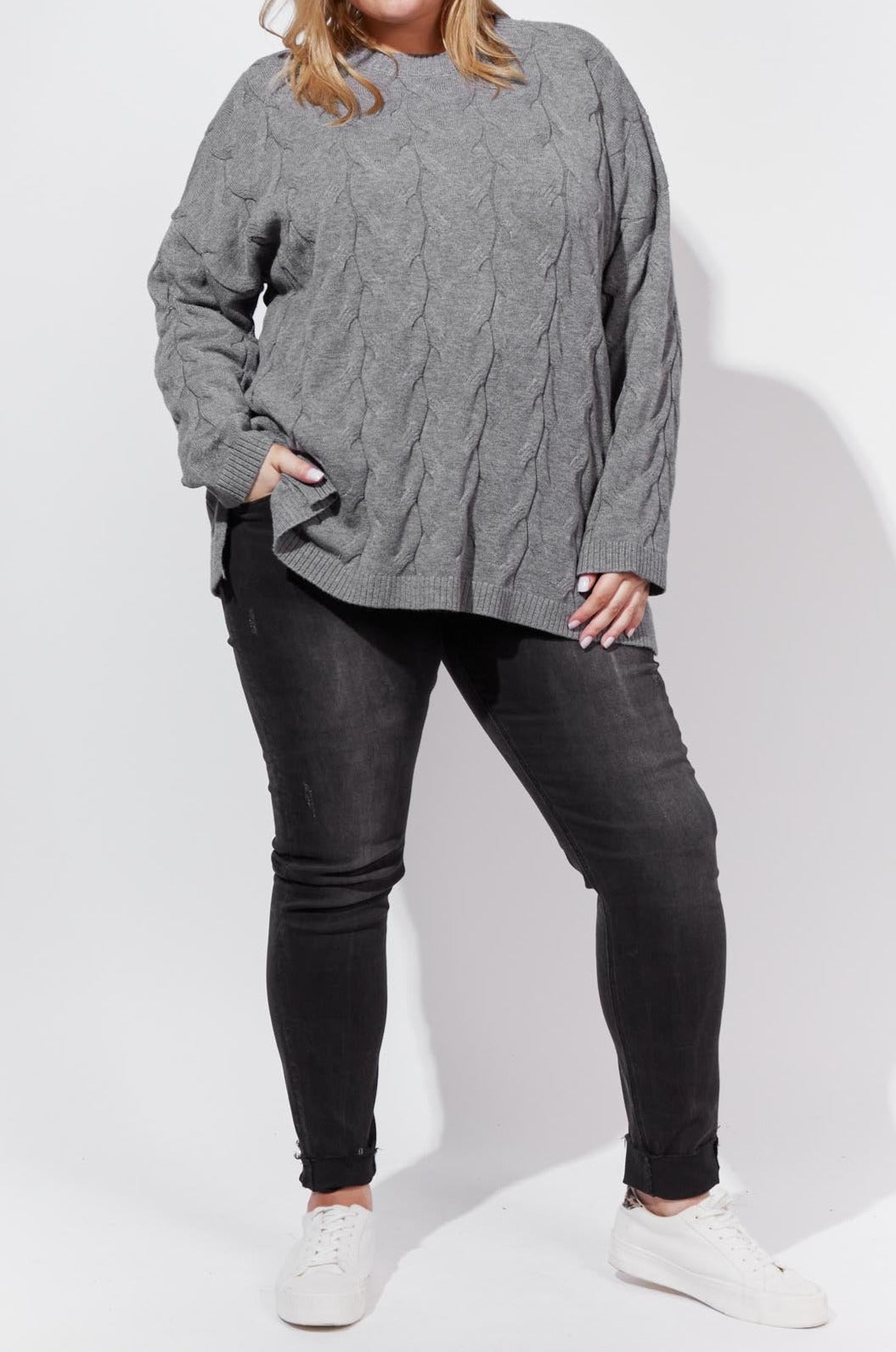 Tivoli Cable Knit - Nickel - The Haven Co