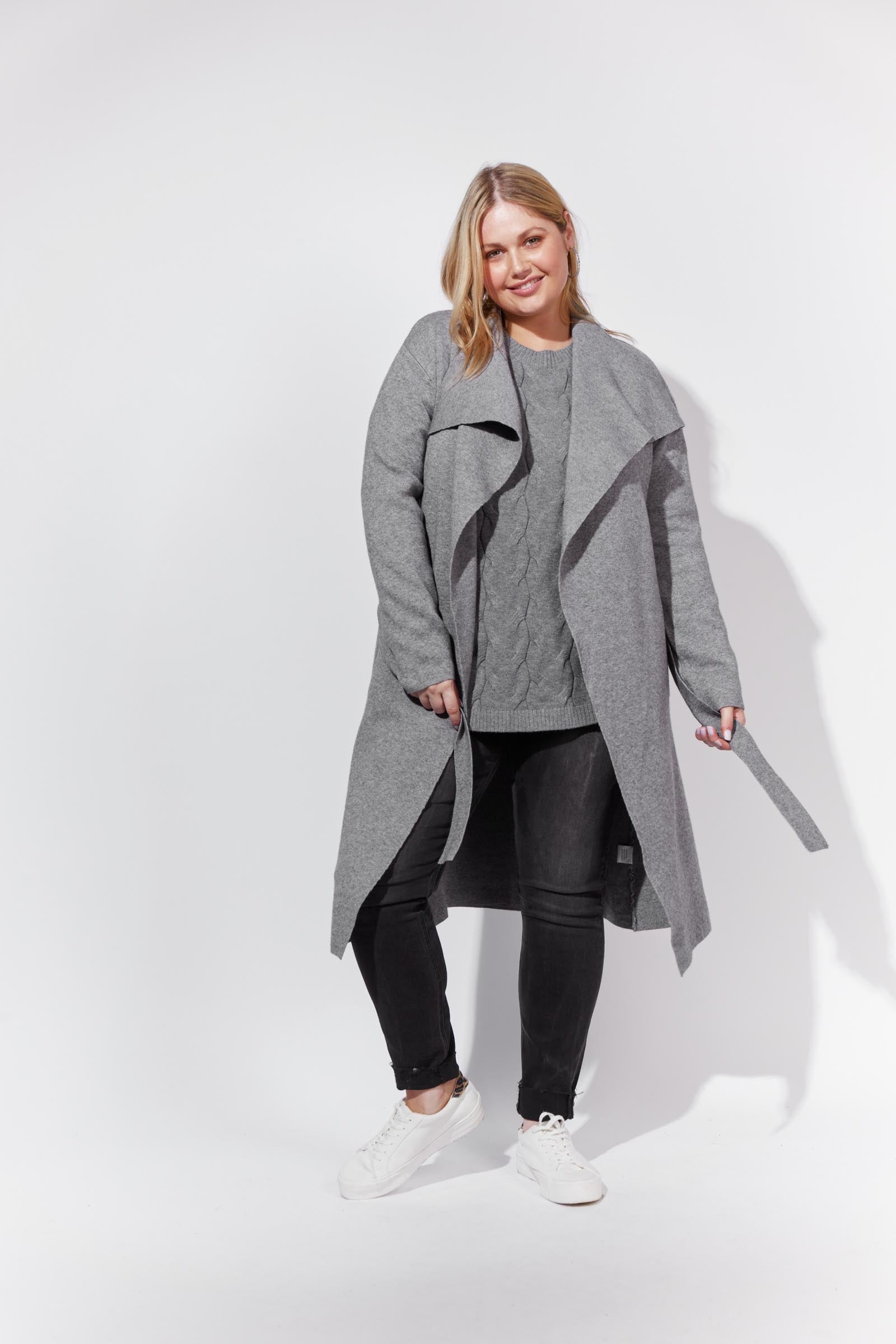 Tivoli Long Cardigan - Nickel - The Haven Co