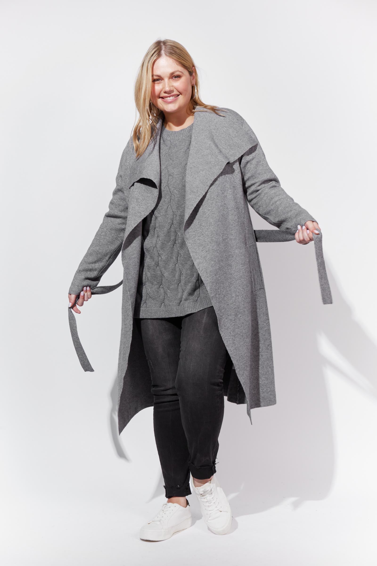 Tivoli Long Cardigan - Nickel - The Haven Co