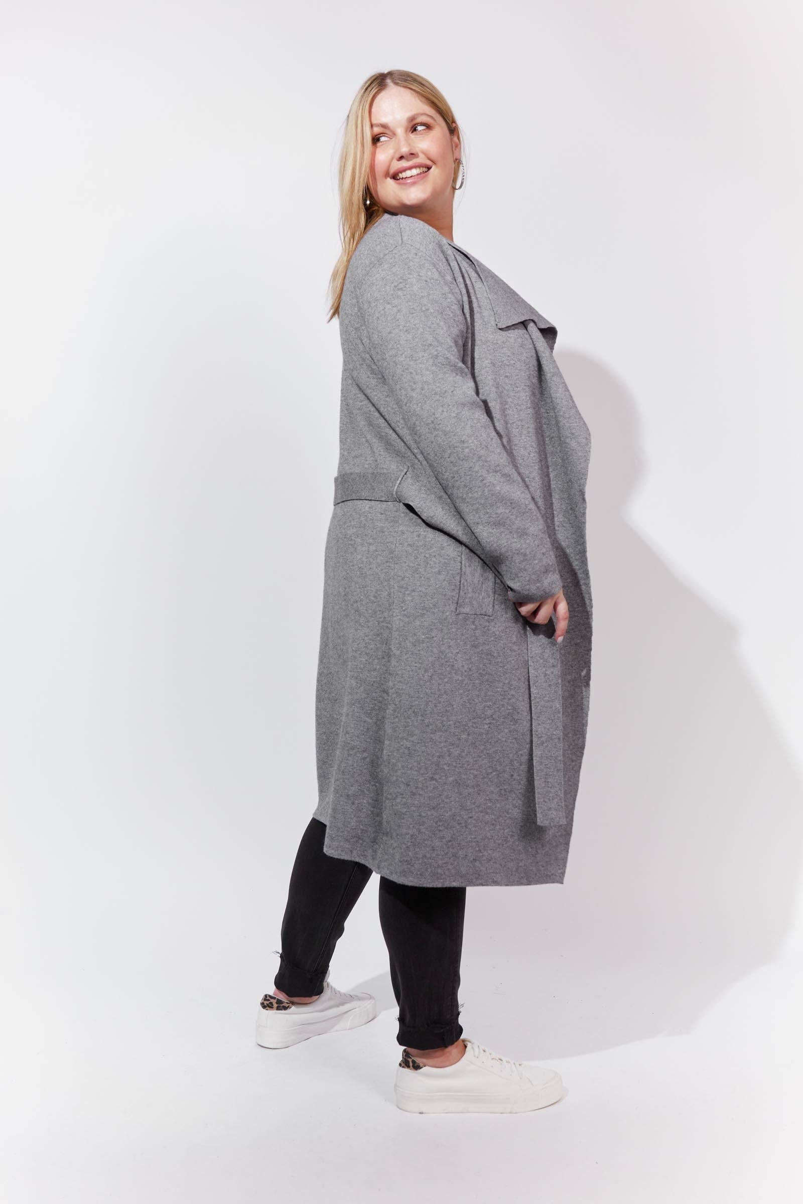 Tivoli Long Cardigan - Nickel - The Haven Co