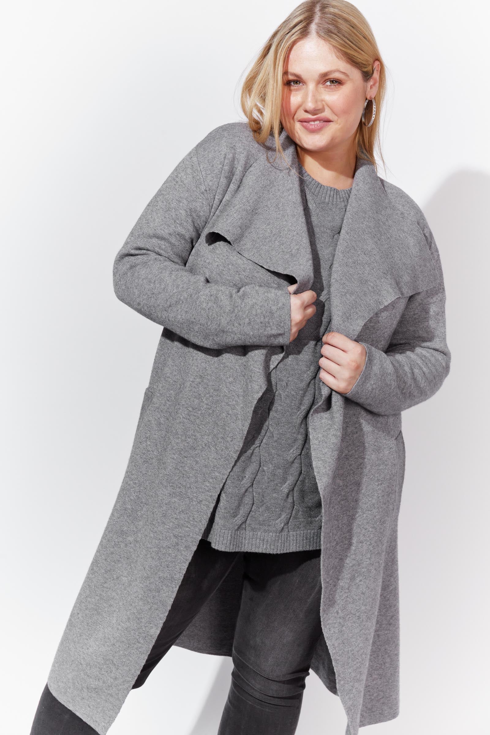 Tivoli Long Cardigan - Nickel - The Haven Co