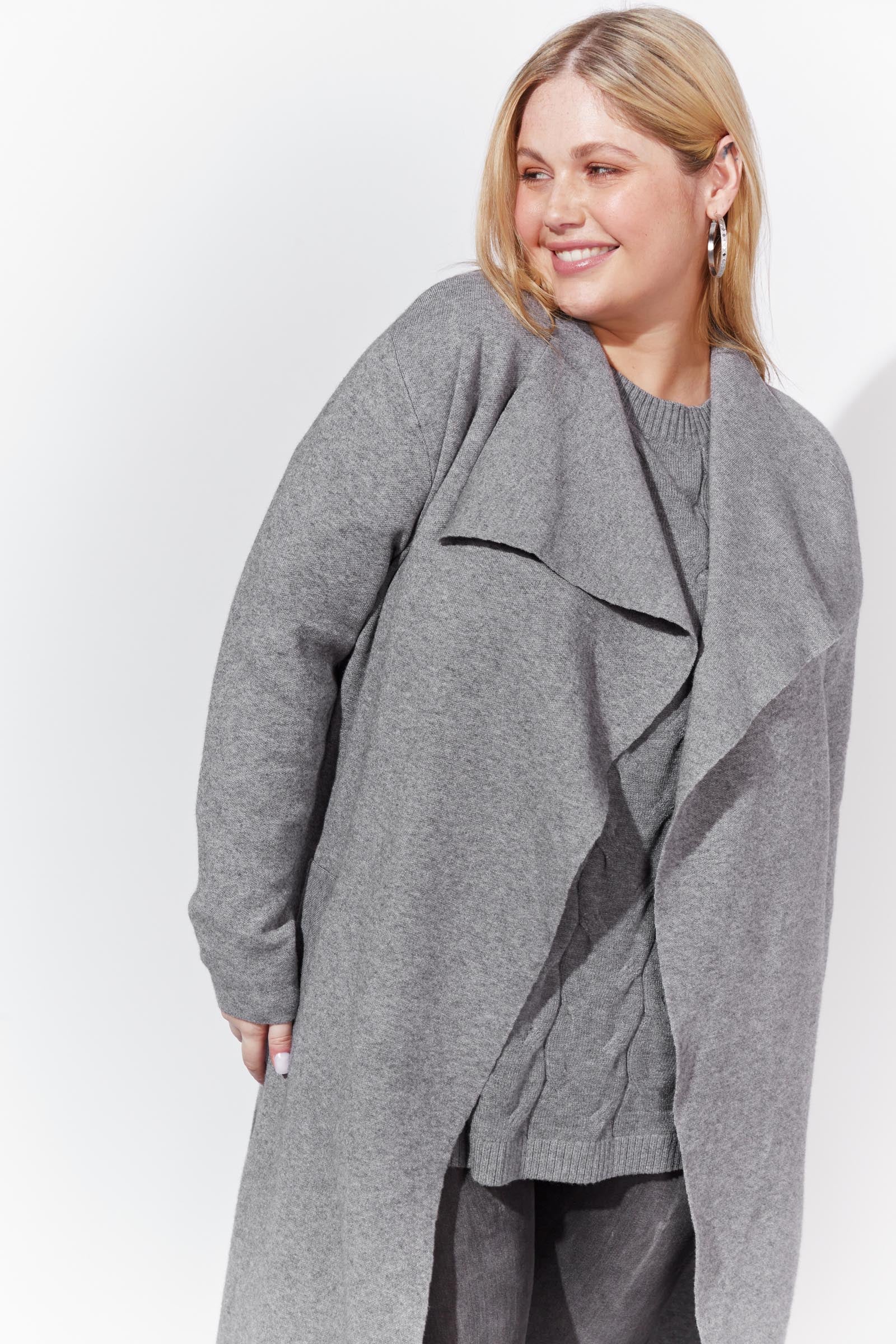 Tivoli Long Cardigan - Nickel - The Haven Co