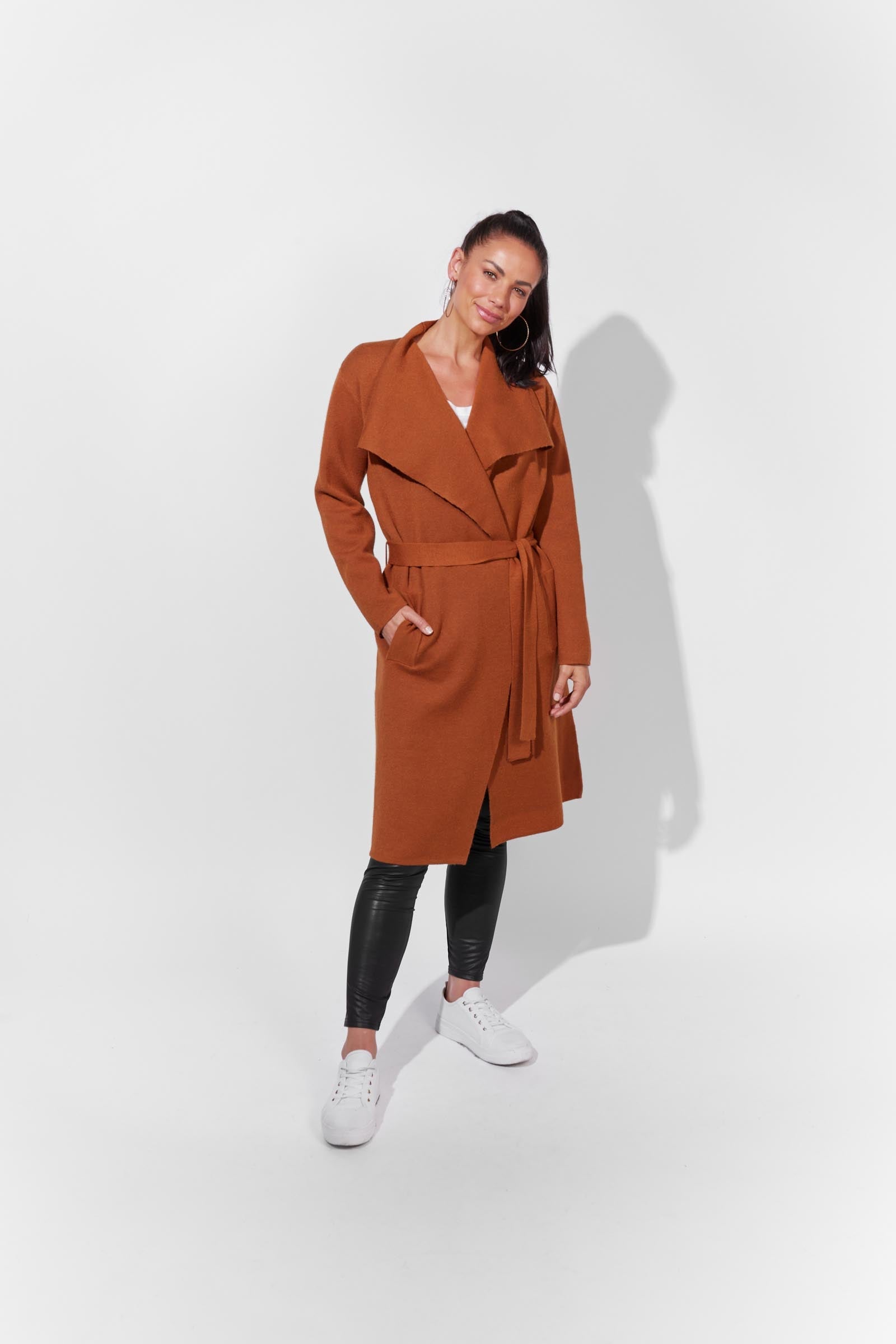 Tivoli Long Cardigan - Maple - The Haven Co